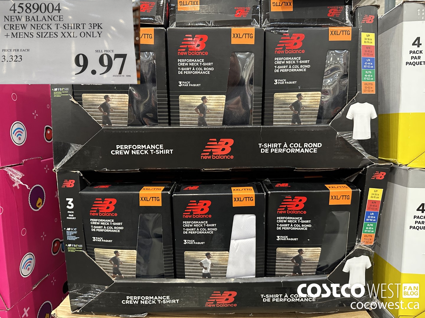 4589004 NEW BALANCE CREW NECK T-SHIRT 3PK MENS SIZES XXL ONLY $9.97