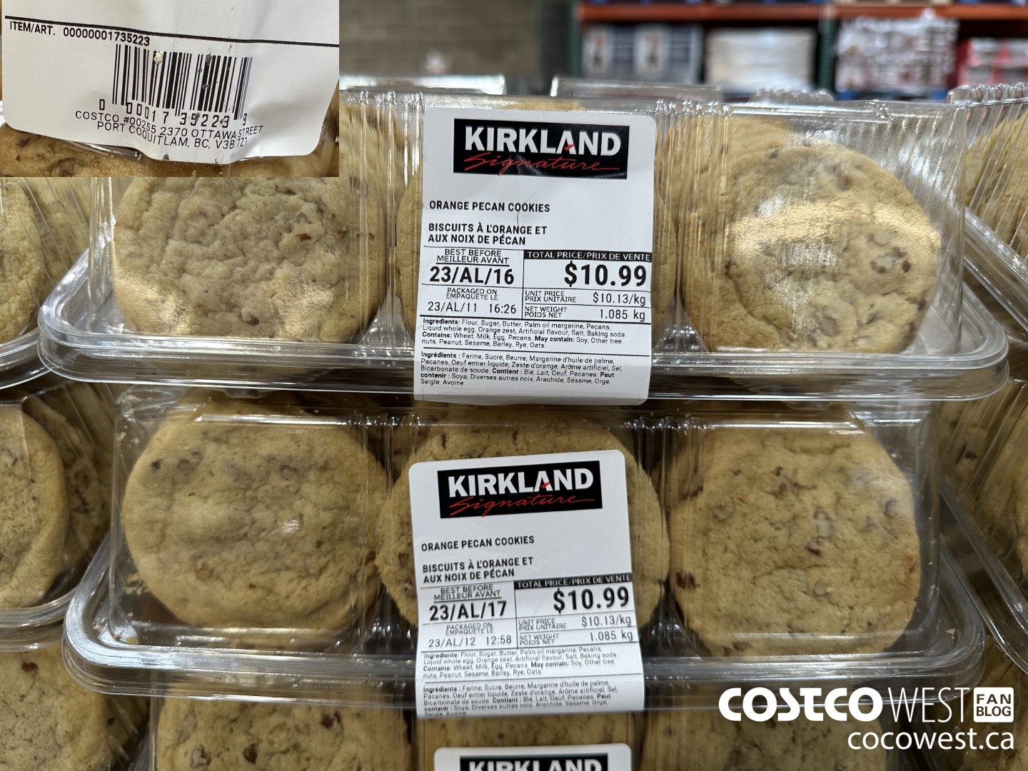 1735223 ORANGE PECAN COOKIES $10.99