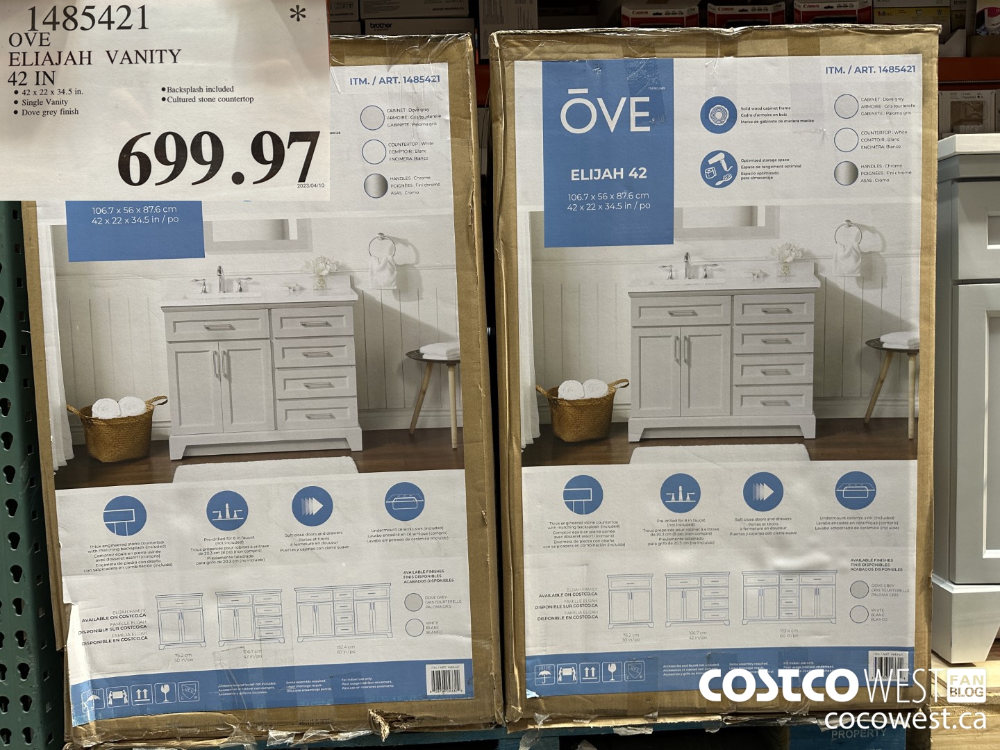 1485421 OVE ELIAJAH VANITY 42 IN  $699.97