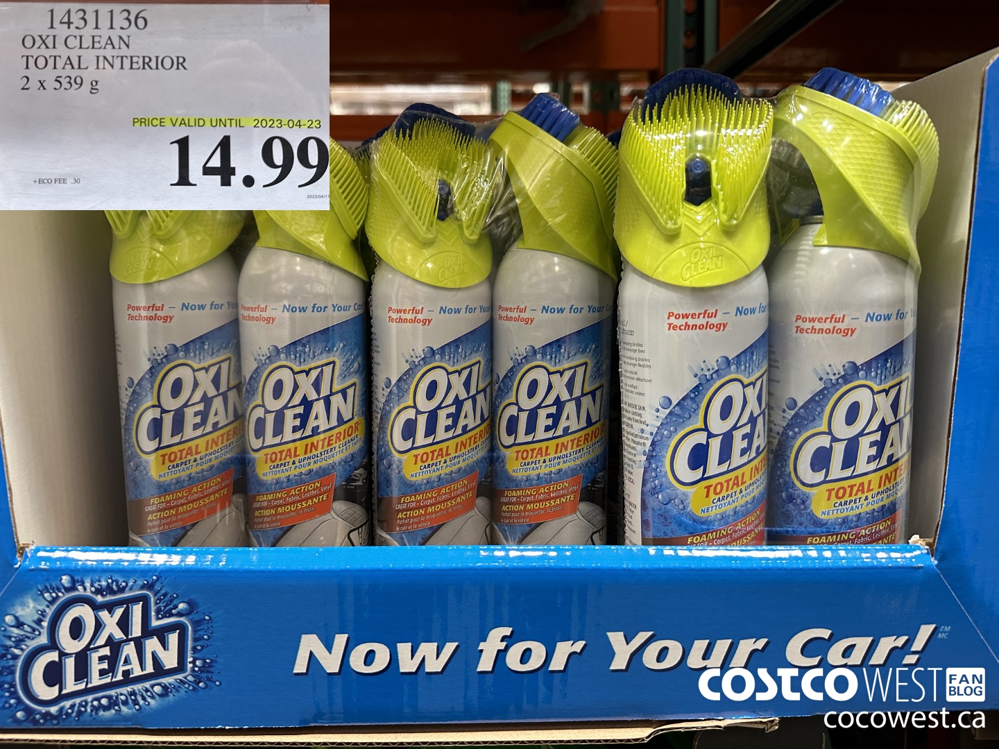 1431136 OXI CLEAN TOTAL INTERIOR 2 x 539 g (EXPIRES ON 2023-04-23) $14.99