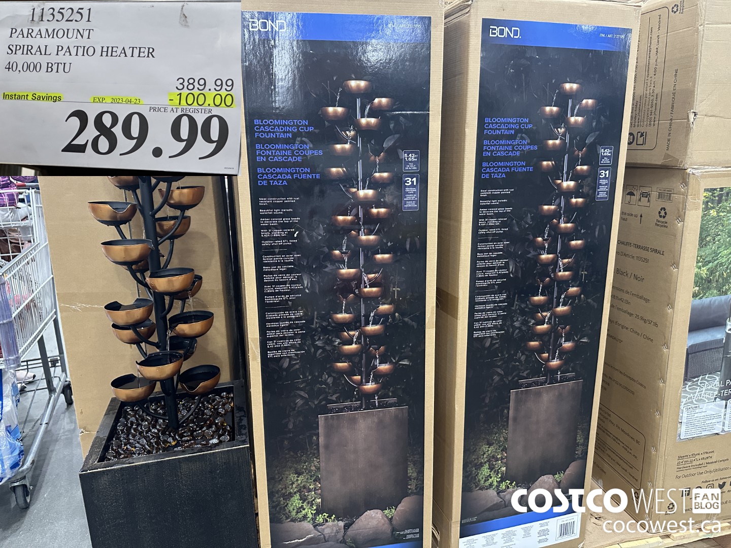 1135251 PARAMOUNT SPIRAL PATIO HEATER MODEL 40,000 BTU ($100.00 INSTANT SAVINGS EXPIRES ON 2023-04-23) $289.99
