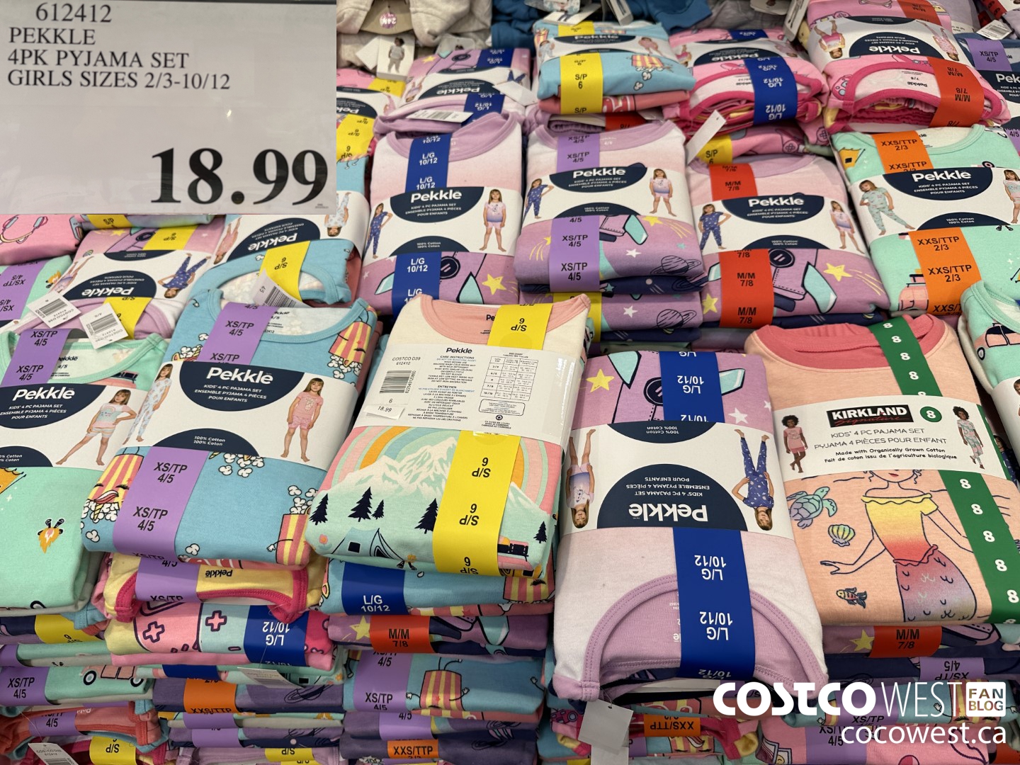 612412 PEKKLE 2PK PYJAMA SET GIRLS SIZES 2/3-10/12 $18.99