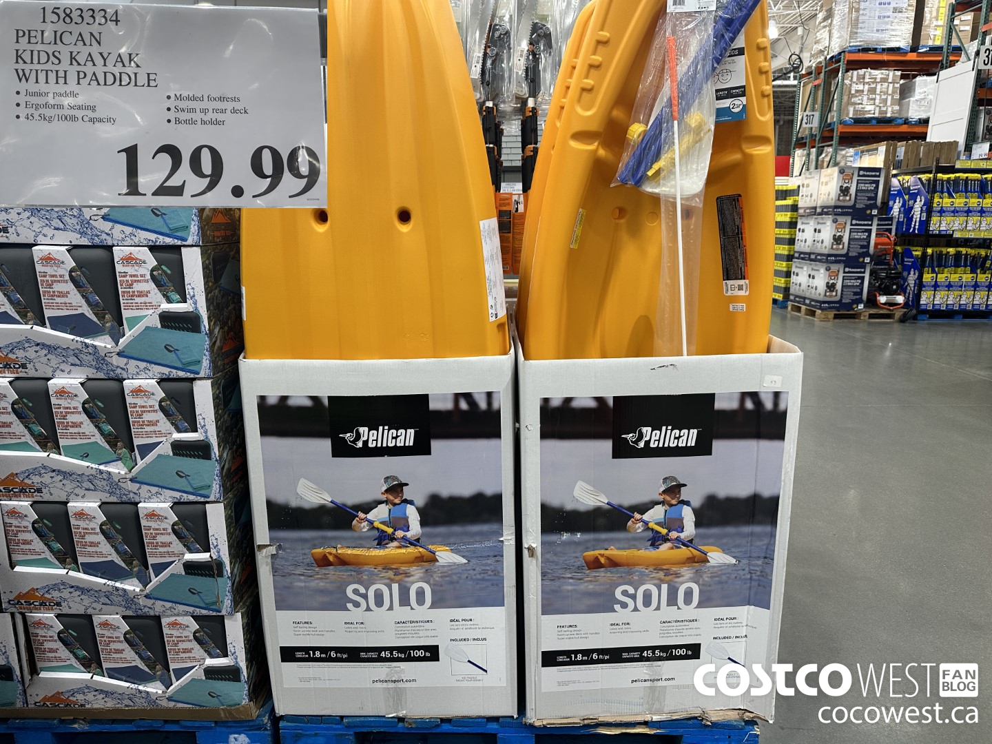 1583334 PELICAN KIDS KAYAK WITH PADDLE  $129.99