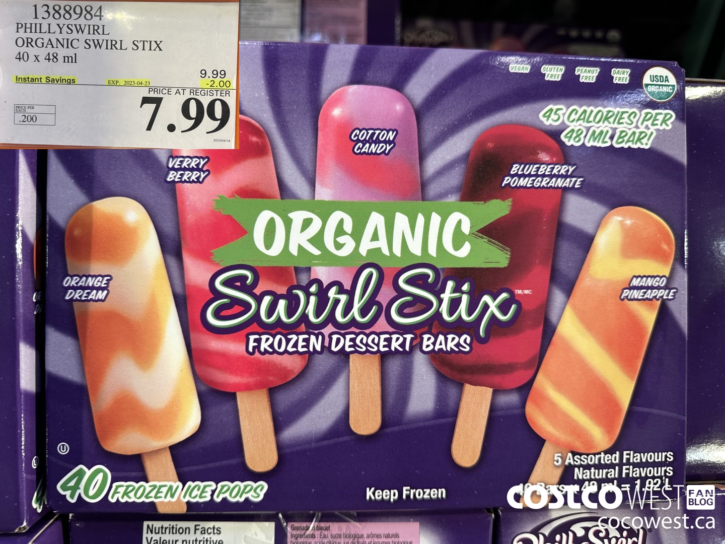 1388984 PHILLYSWIRL ORGANIC SWIRL STIX 40 x 48 ml ($2.00 INSTANT SAVINGS EXPIRES ON 2023-04-23) $7.99