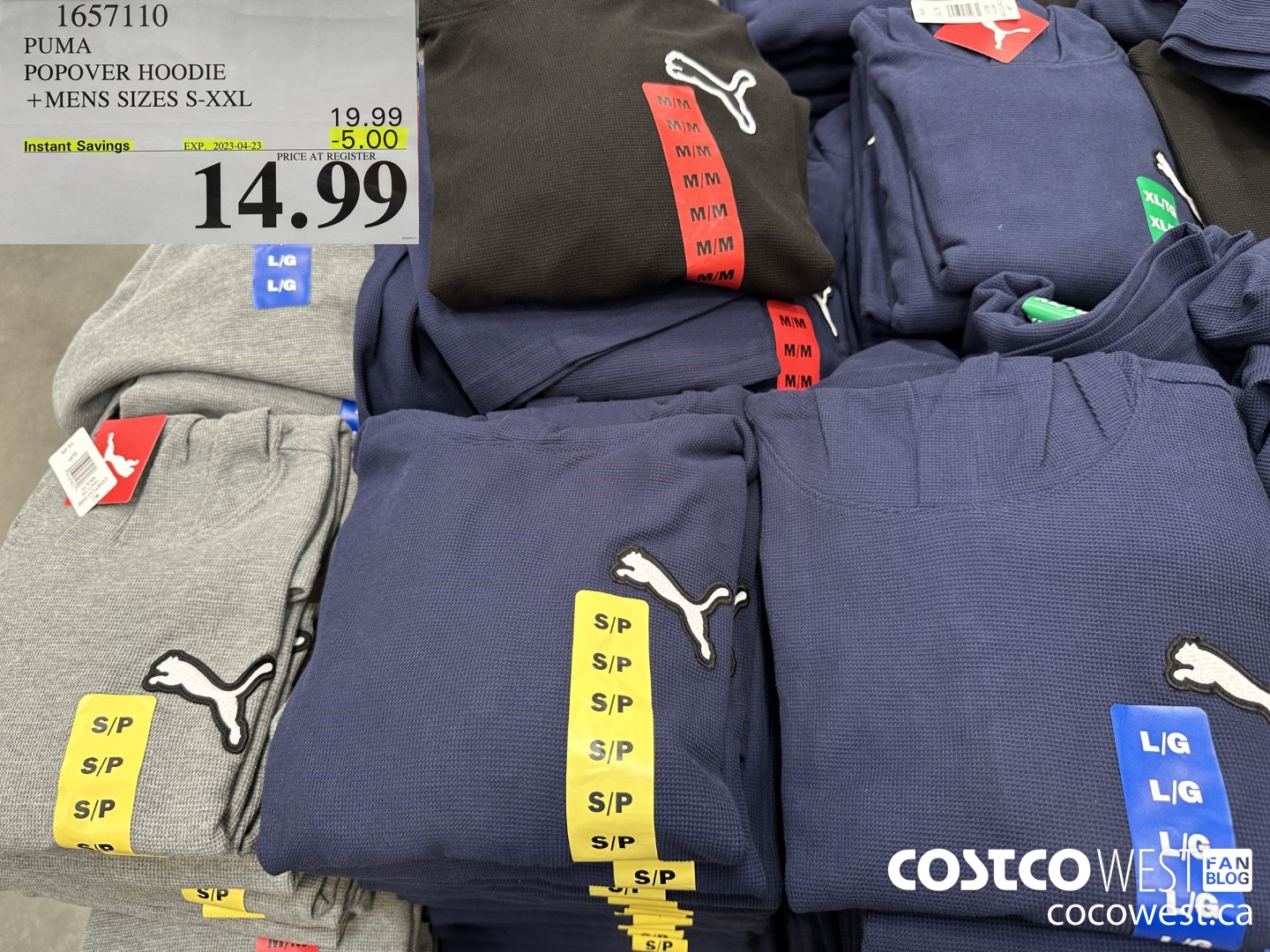 1657110 PUMA POPOVER HOODIE MENS SIZES S-XXL ($5.00 INSTANT SAVINGS EXPIRES ON 2023-04-23) $14.99