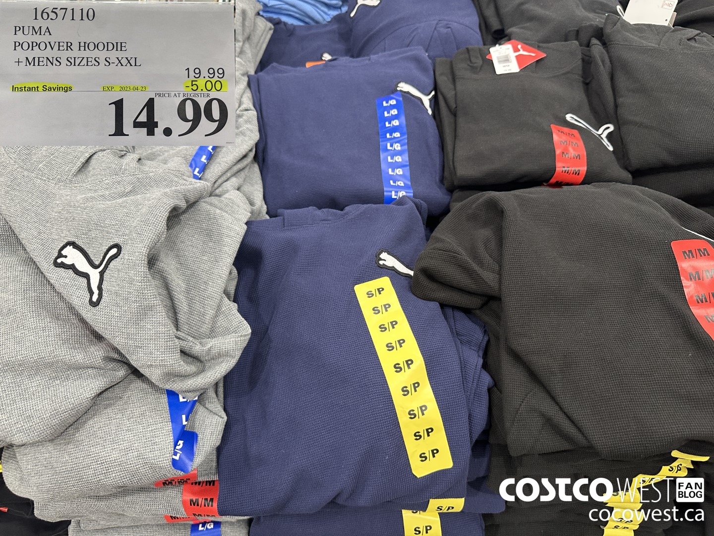 1657110 PUMA POPOVER HOODIE MENS SIZES S-XXL ($5.00 INSTANT SAVINGS EXPIRES ON 2023-04-23) $14.99