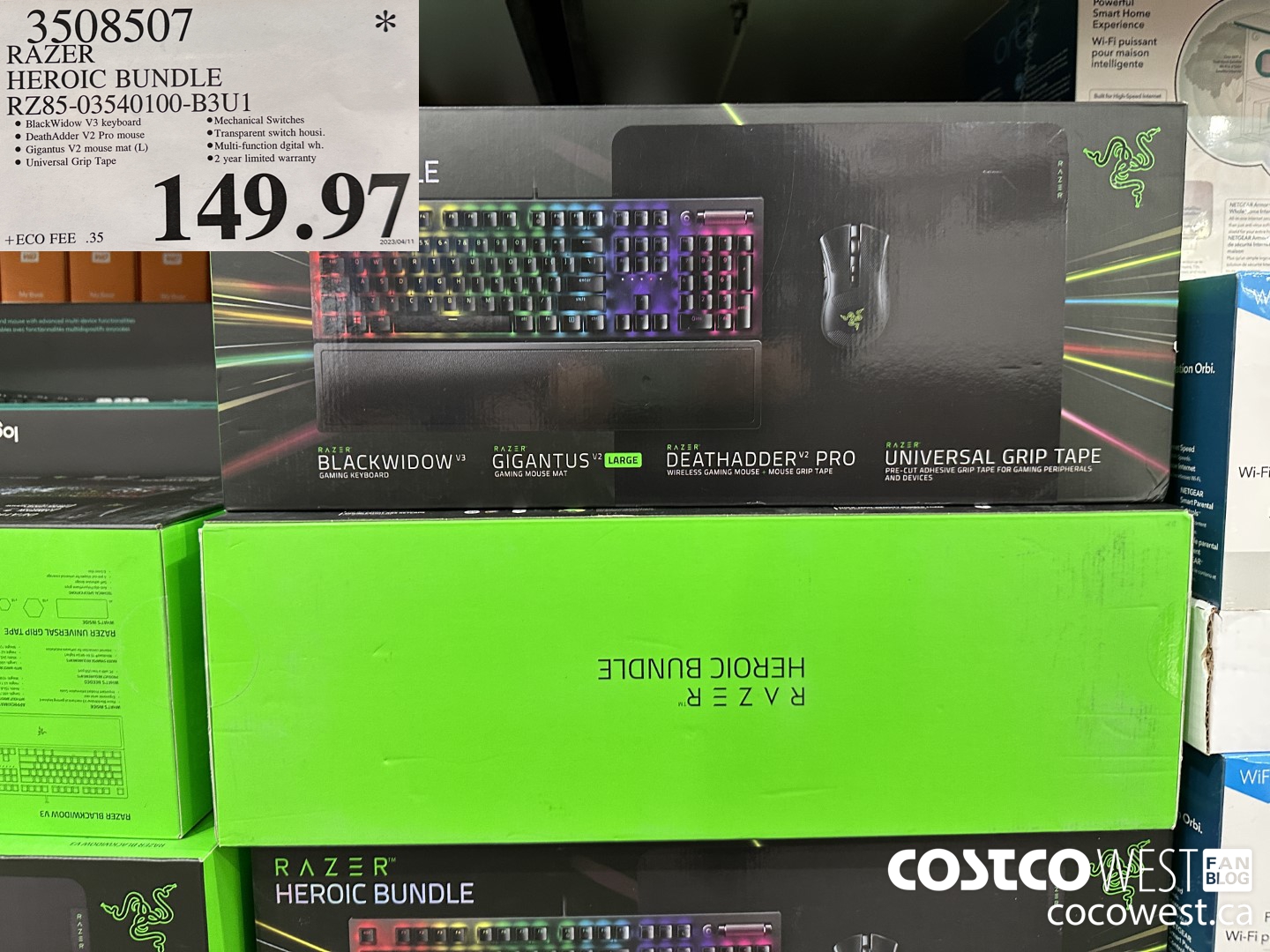 3508507 RAZER HEROIC BUNDLE RZ85-03540100-B3U1 $149.97