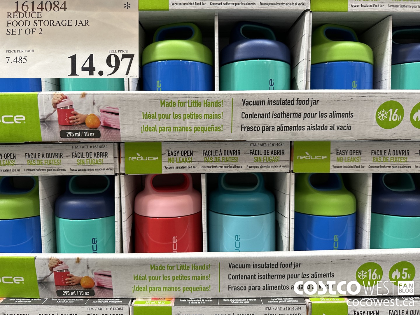 1614084 REDUCE FOOD STORAGE JAR SET OF 2 $14.97