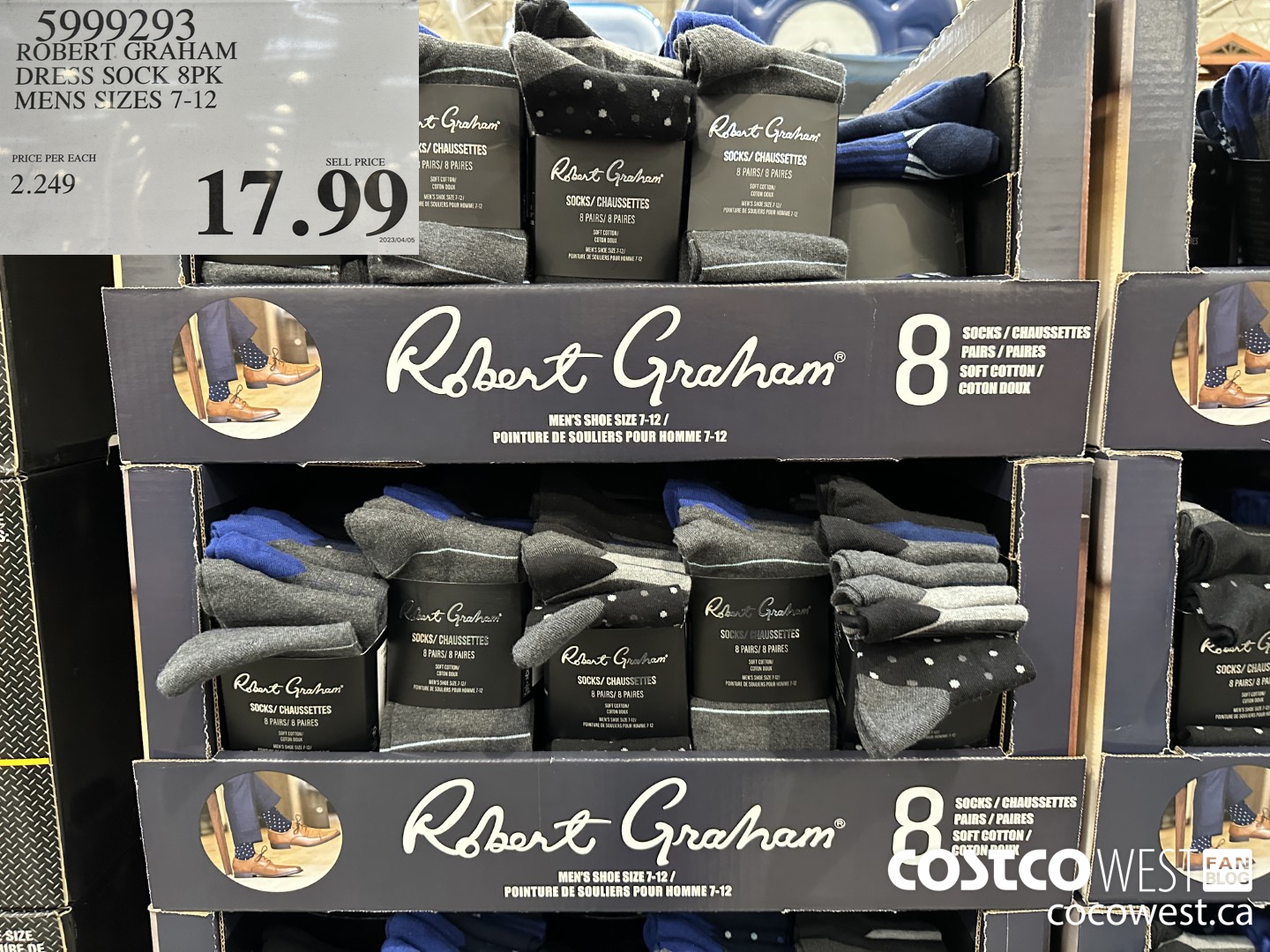 5999293 ROBERT GRAHAM DRESS SOCKS 8PK MENS SIZES 7-12 $17.99