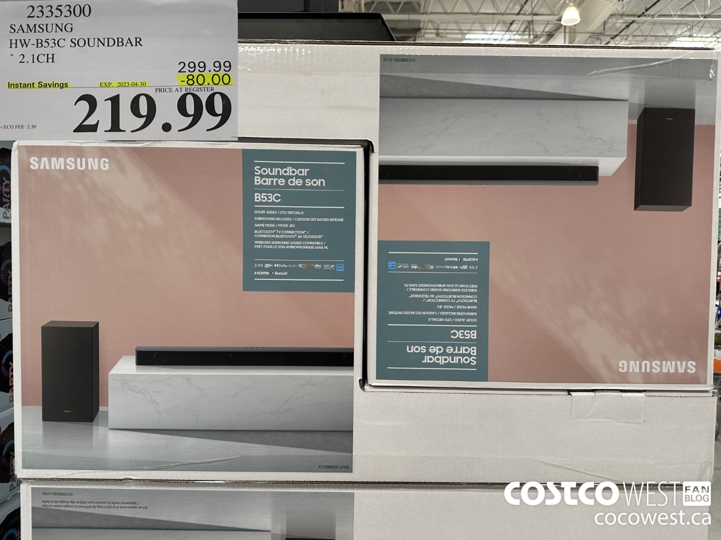 2335300 SAMSUNG HW-B53C/ZC SOUNDBAR 2.1CH ($80.00 INSTANT SAVINGS EXPIRES ON 2023-04-30) $219.99