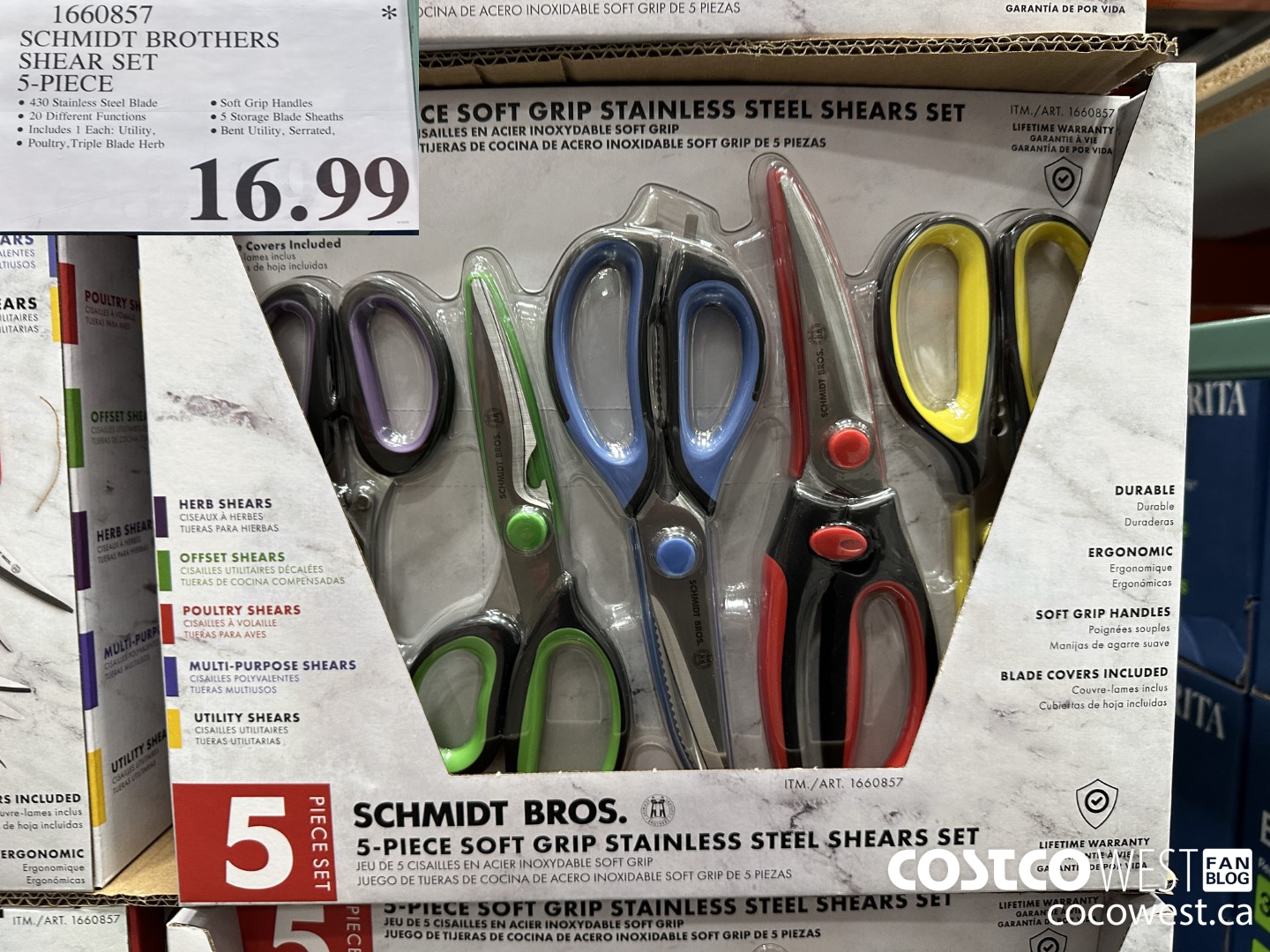 Schmidt Bros 5 Pieces Soft Grip Stainless Steel Shears Scissors