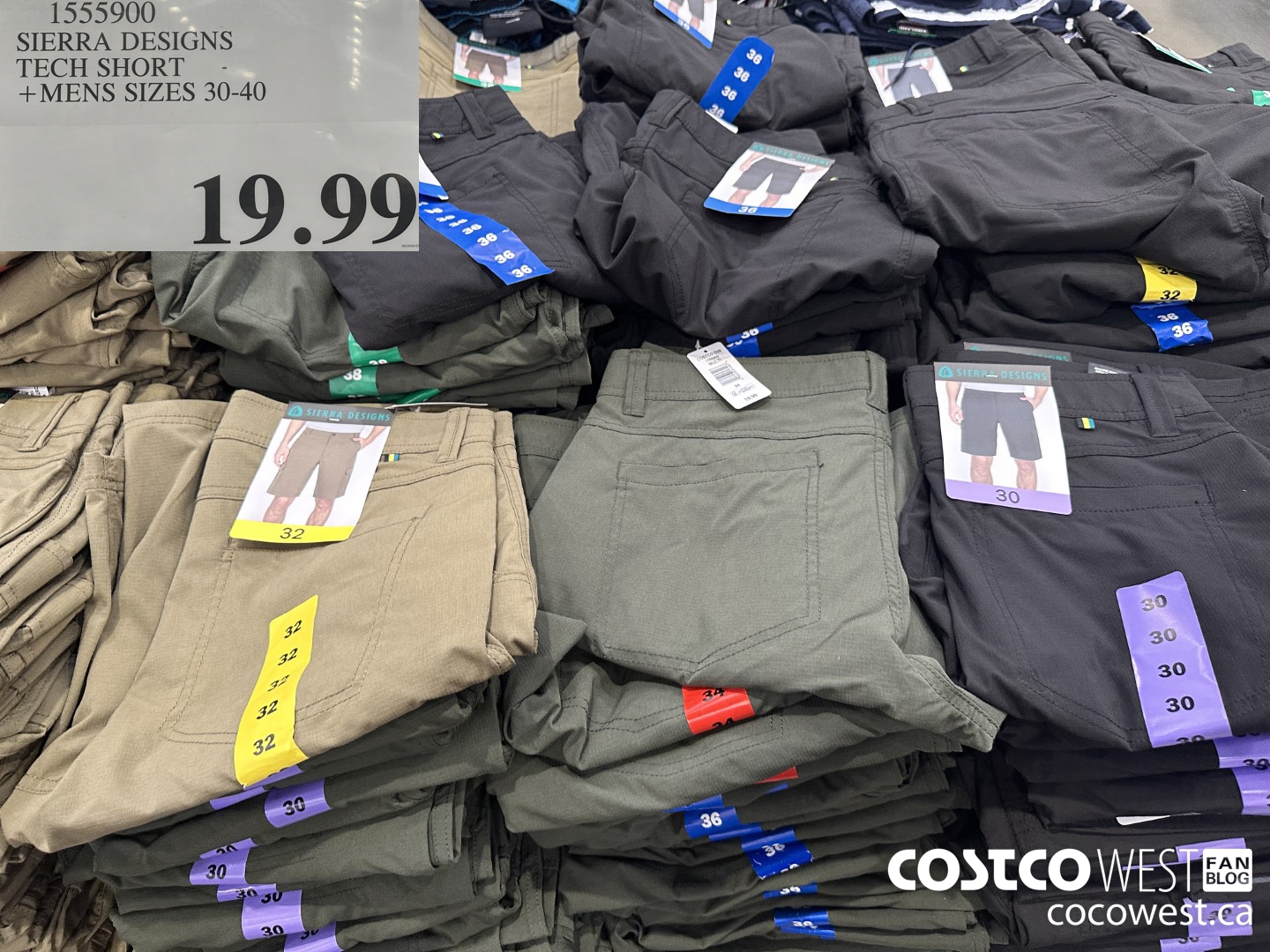 1555900 SIERRA DESIGN TECH SHORT MENS SIZES 30-40 $19.99