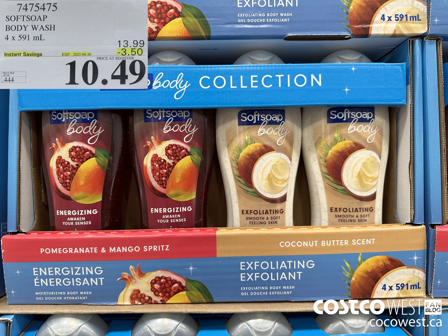 7475475 SOFTSOAP BODY WASH 4 x 591 mL ($3.50 INSTANT SAVINGS EXPIRES ON 2023-04-30) $10.49