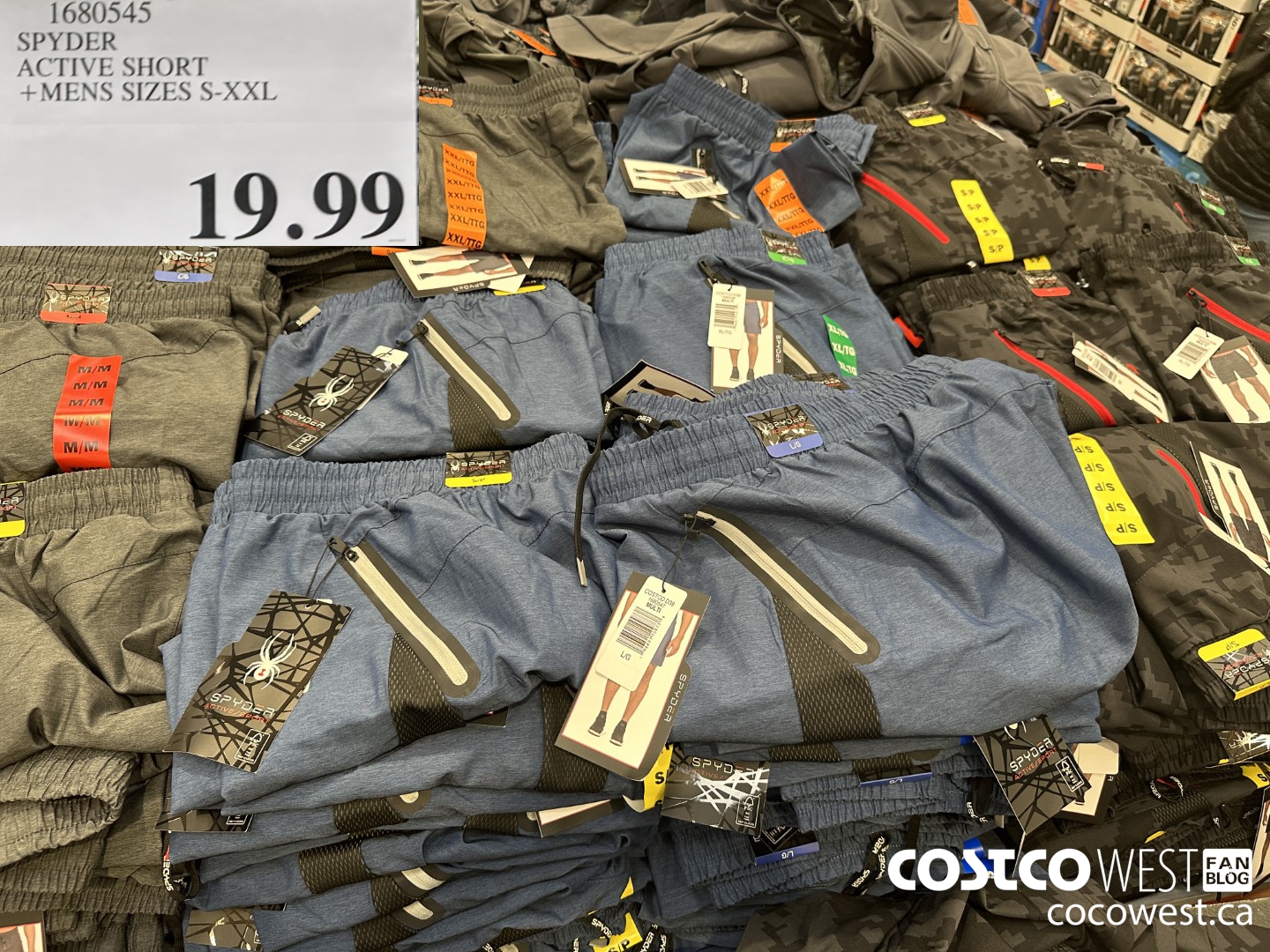 1680545 SPYDER ACTIVE SHORT MENS SIZES S-XXL $19.99