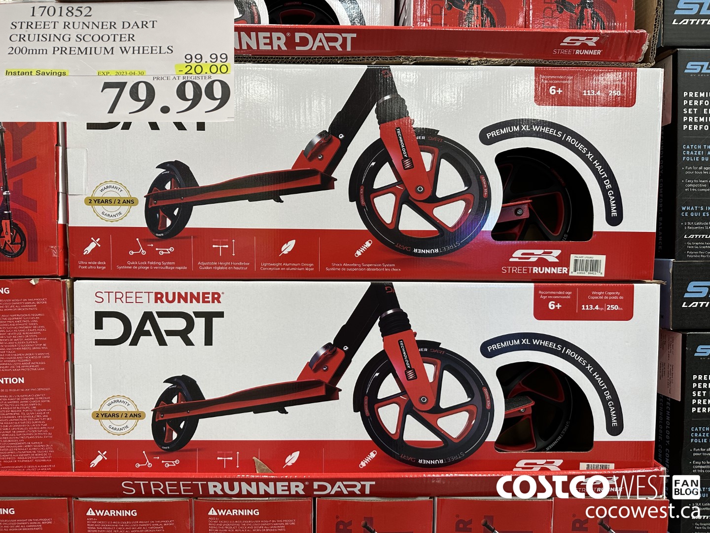 1701852 STREET RUNNER DART CRUISING SCOOTER 200MM PREMIUM WHEELS ($20.00 INSTANT SAVINGS EXPIRES ON 2023-04-30) $79.99