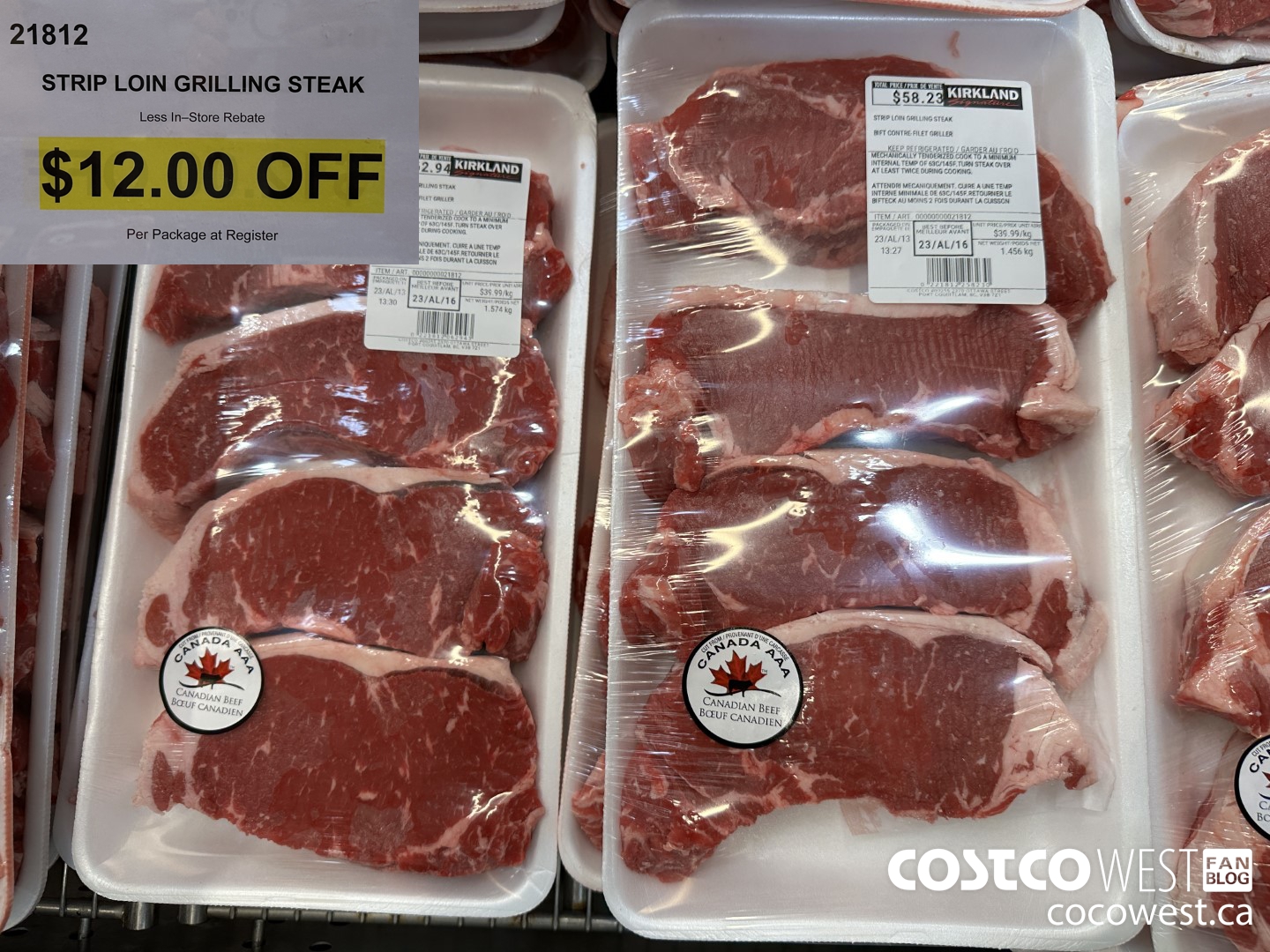 21812 STRIP LOIN GRILLING STEAK ($12.00 INSTANT SAVINGS)