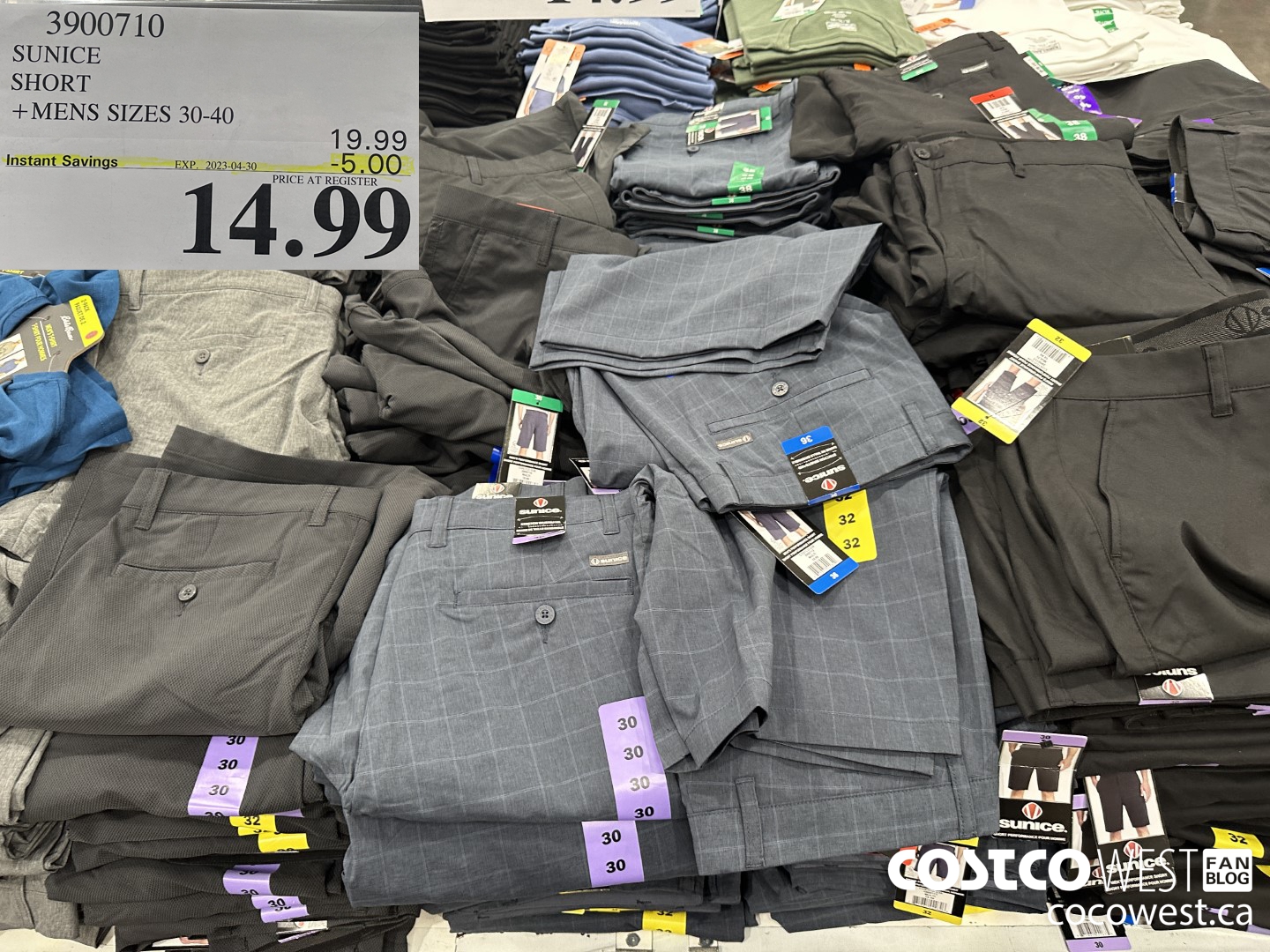 3900710 SUNICE PERFORMANCE SHORT MENS SIZES 30-40 ($5.00 INSTANT SAVINGS EXPIRES ON 2023-04-30) $14.99