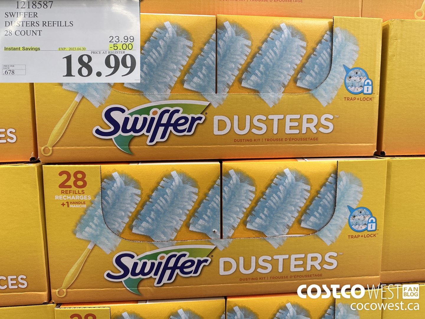 1218587 SWIFFER DUSTERS 28 COUNT ($5.00 INSTANT SAVINGS EXPIRES ON 2023-04-30) $18.99