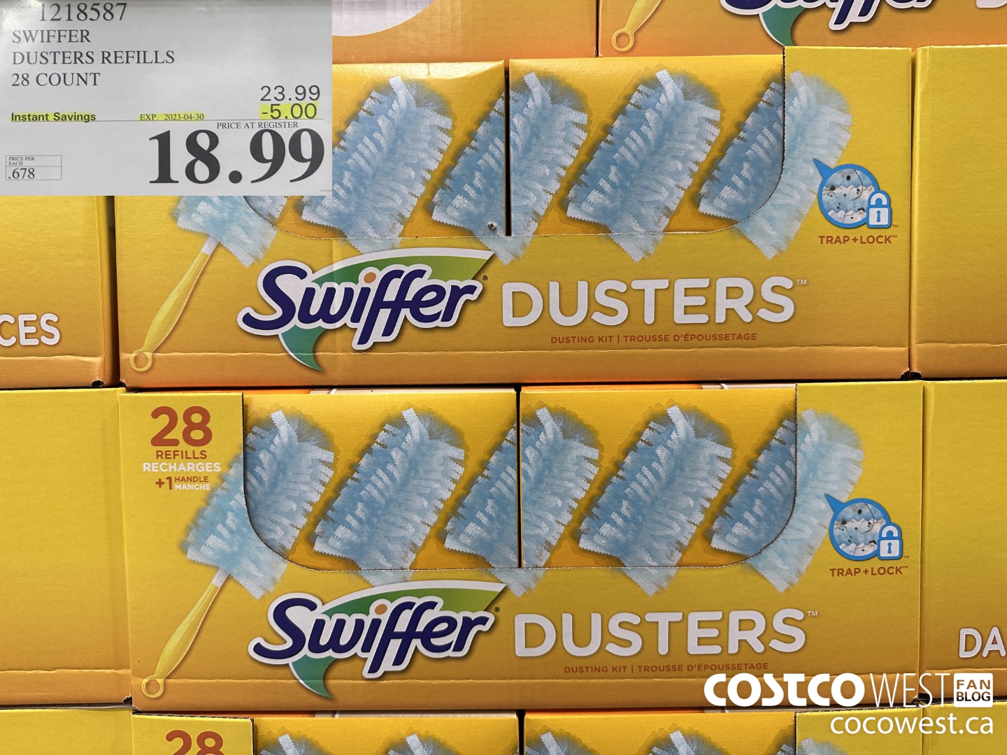 1218587 SWIFFER DUSTERS 28 COUNT ($5.00 INSTANT SAVINGS EXPIRES ON 2023-04-30) $18.99