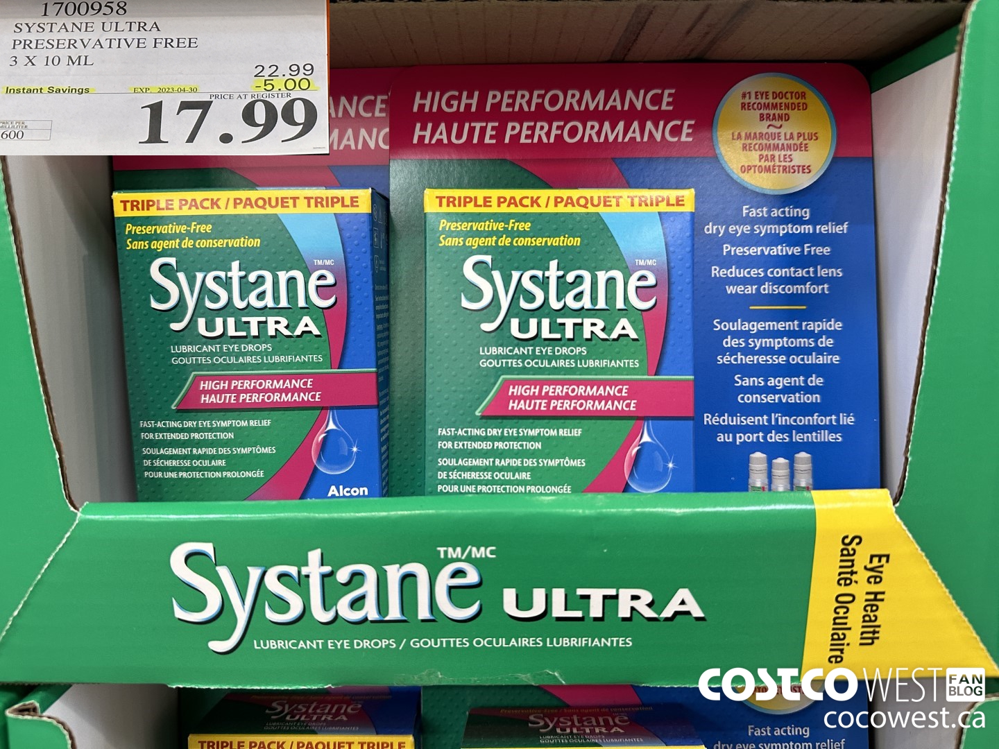 1700958 SYSTANE ULTRA PRESERVATIVE FREE 3 X 10 ML ($5.00 INSTANT SAVINGS EXPIRES ON 2023-04-30) $17.99