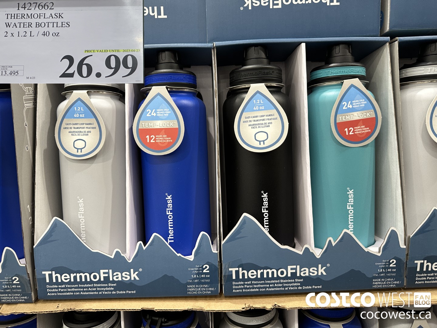 1427662 THERMOFLASK WATER BOTTLES PACK OF 2 (EXPIRES ON 2023-04-23) $26.99