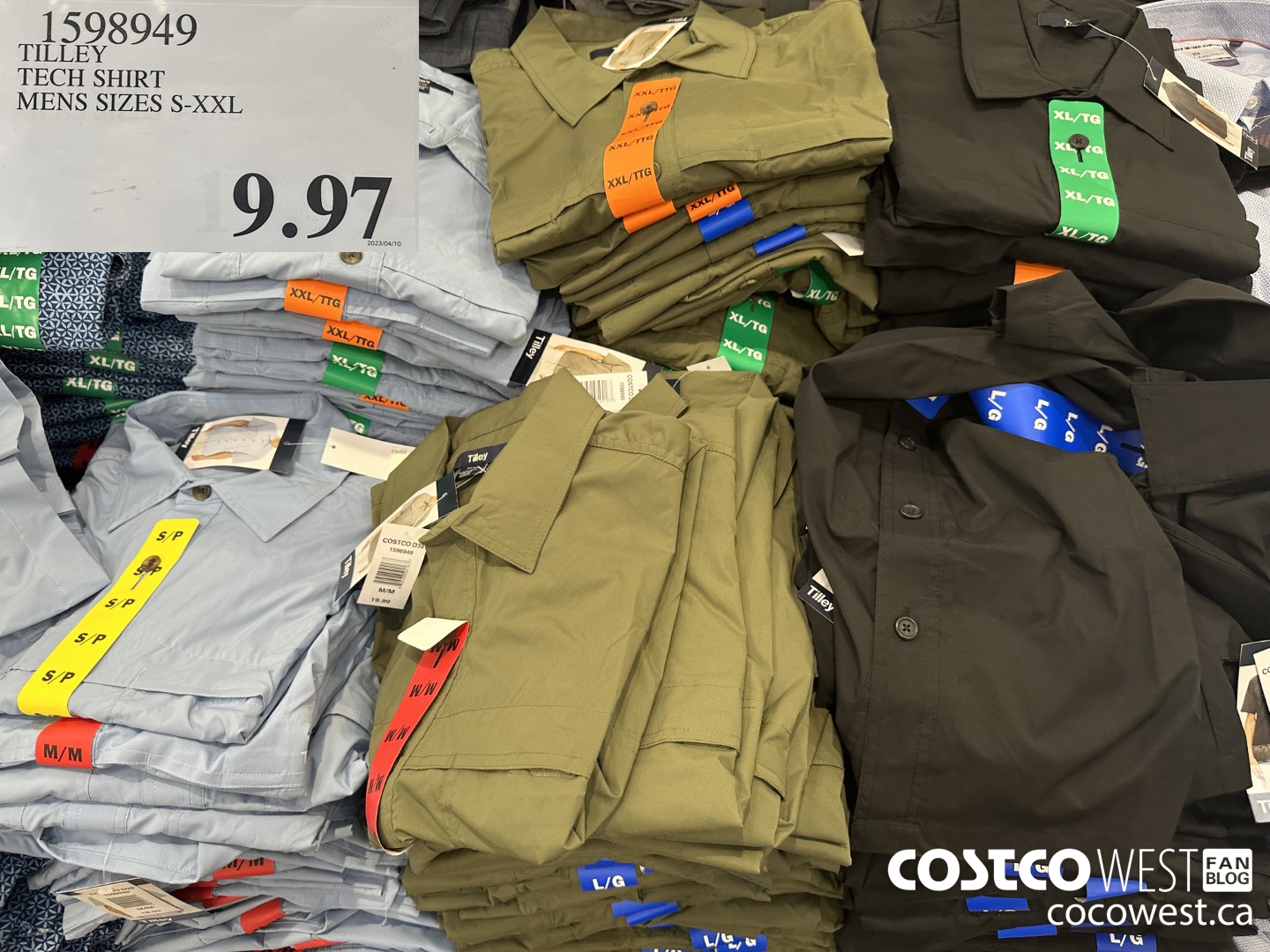 1598949 TILLEY TECH SHIRT MENS SIZES S-XXL  $9.97