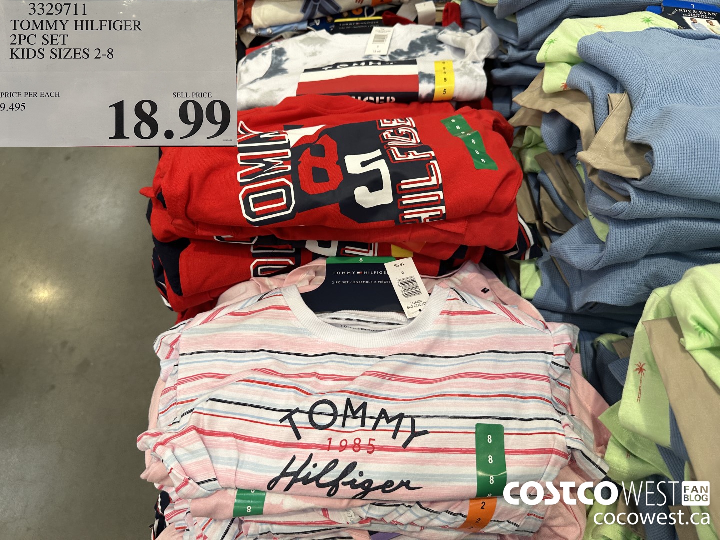 3329711 TOMMY HILFIGER 2PC SET KIDS SIZES 2-8 $18.99