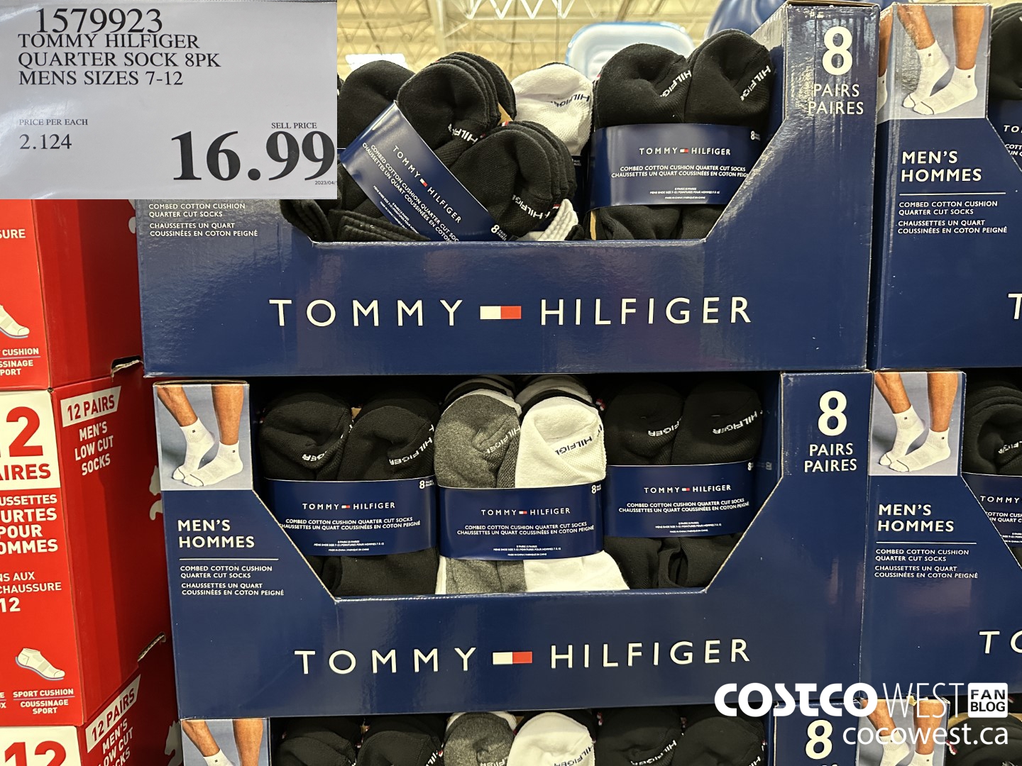 1579923 TOMMY HILFIGER QUARTER SOCK 8PK MENS SIZES 7-12 $16.99