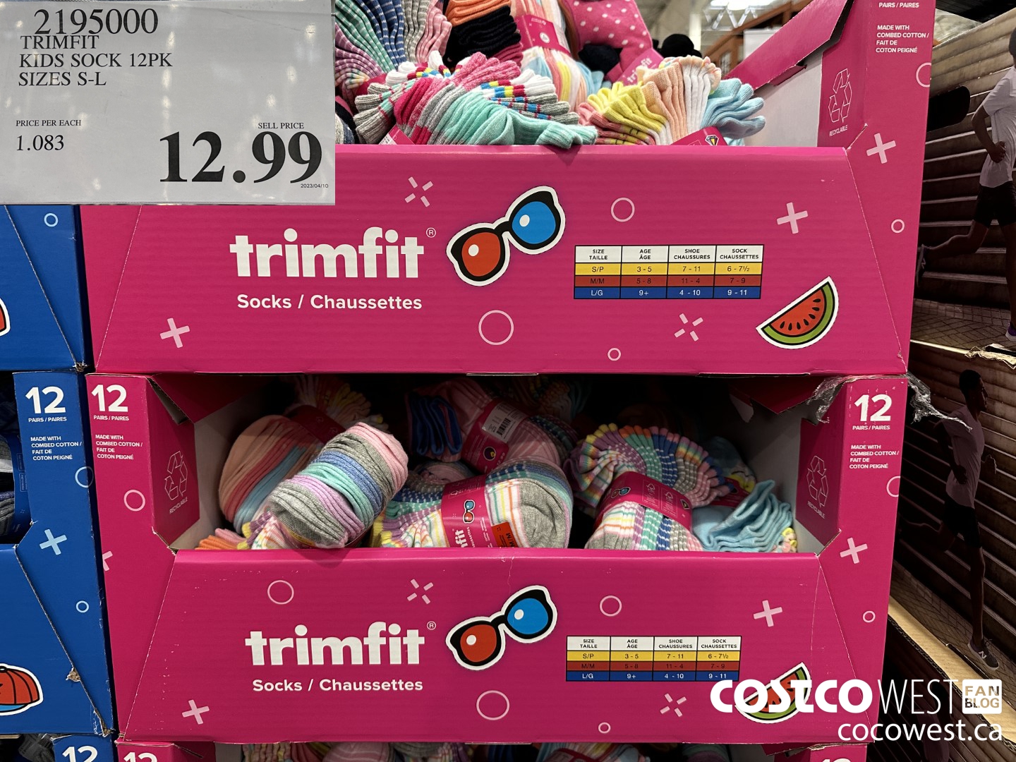 2195000 TRIMFIT KIDS SOCKS 12PK SIZES S-L $12.99