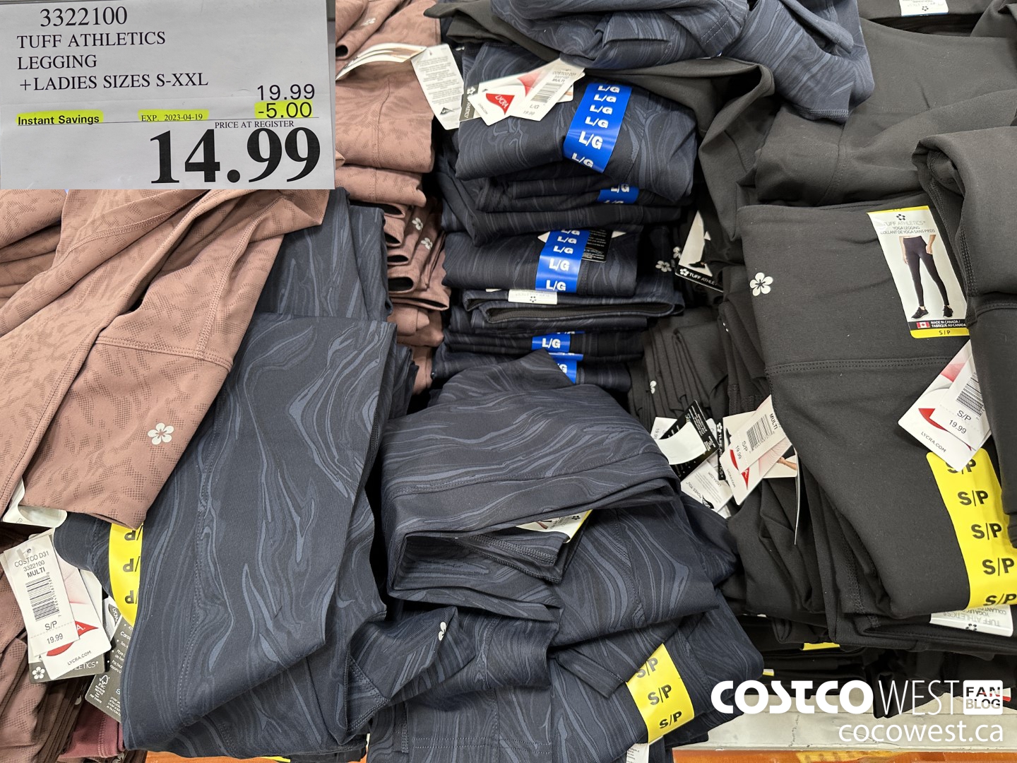 3322100 TUFF ATHLETICS LEGGING LADIES SIZES S-XXL  ($5.00 INSTANT SAVINGS EXPIRES ON 2023-04-19) $14.99