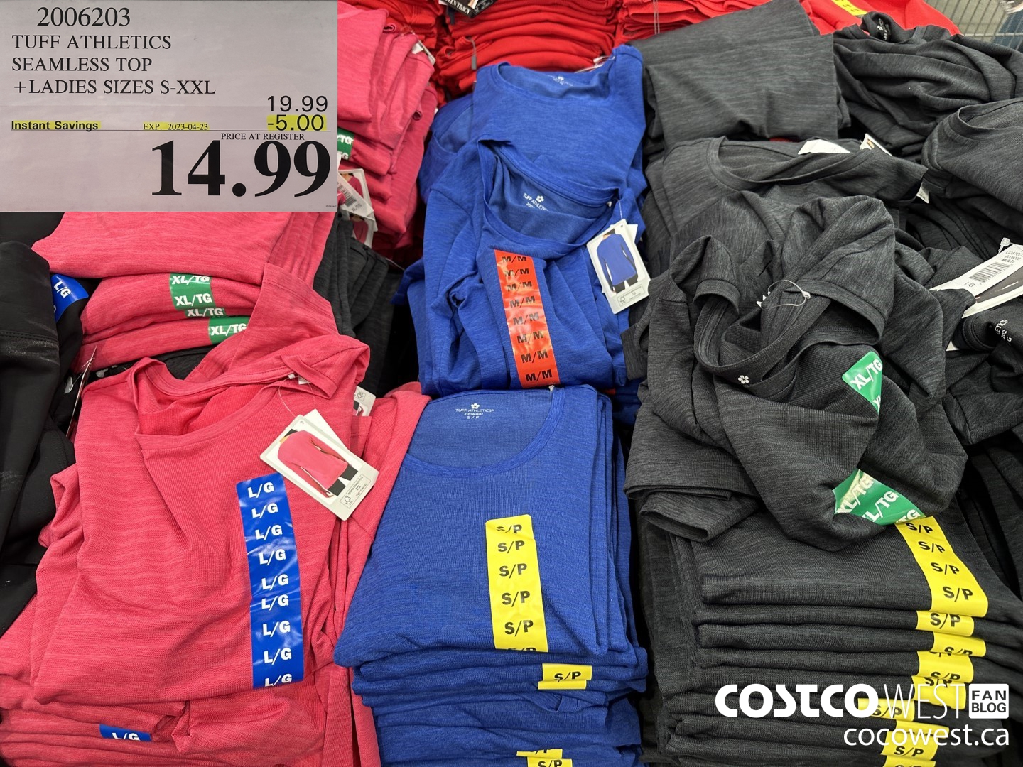 2006203 TUFF ATHLETICS SEAMLESS TOP LADIES SIZES S-XXL ($5.00 INSTANT SAVINGS EXPIRES ON 2023-04-23) $14.99