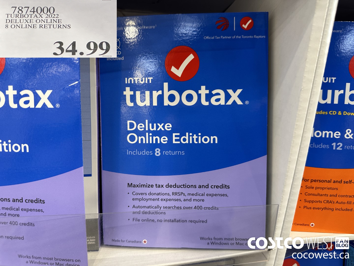 7874000 TURBOTAX 2022 DELUXE ONLINE 8 ONLINE RETURNS $34.99