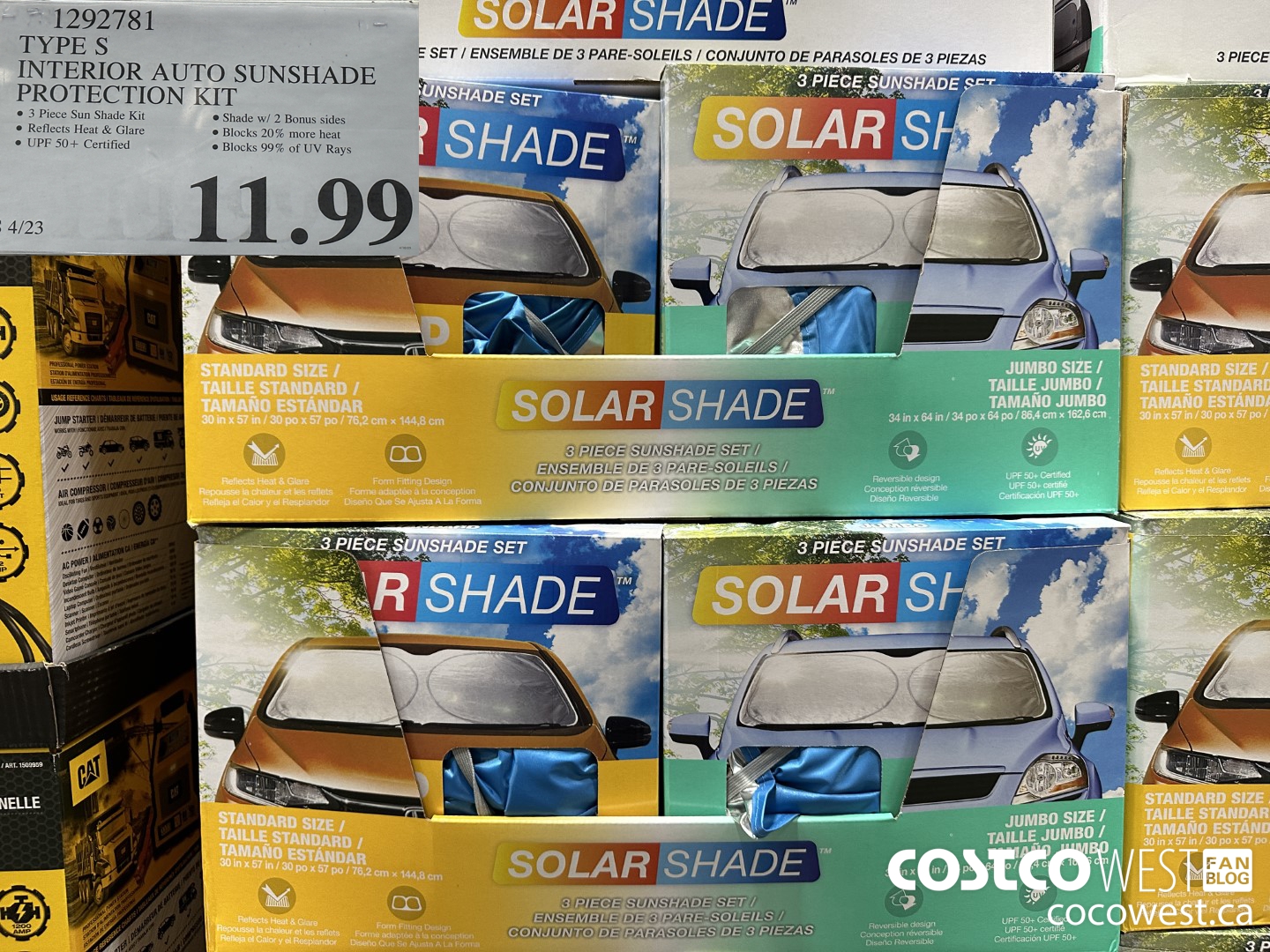 1292781 TYPE S INTERIOR AUTO SUNSHADE PROTECTION KIT $11.99