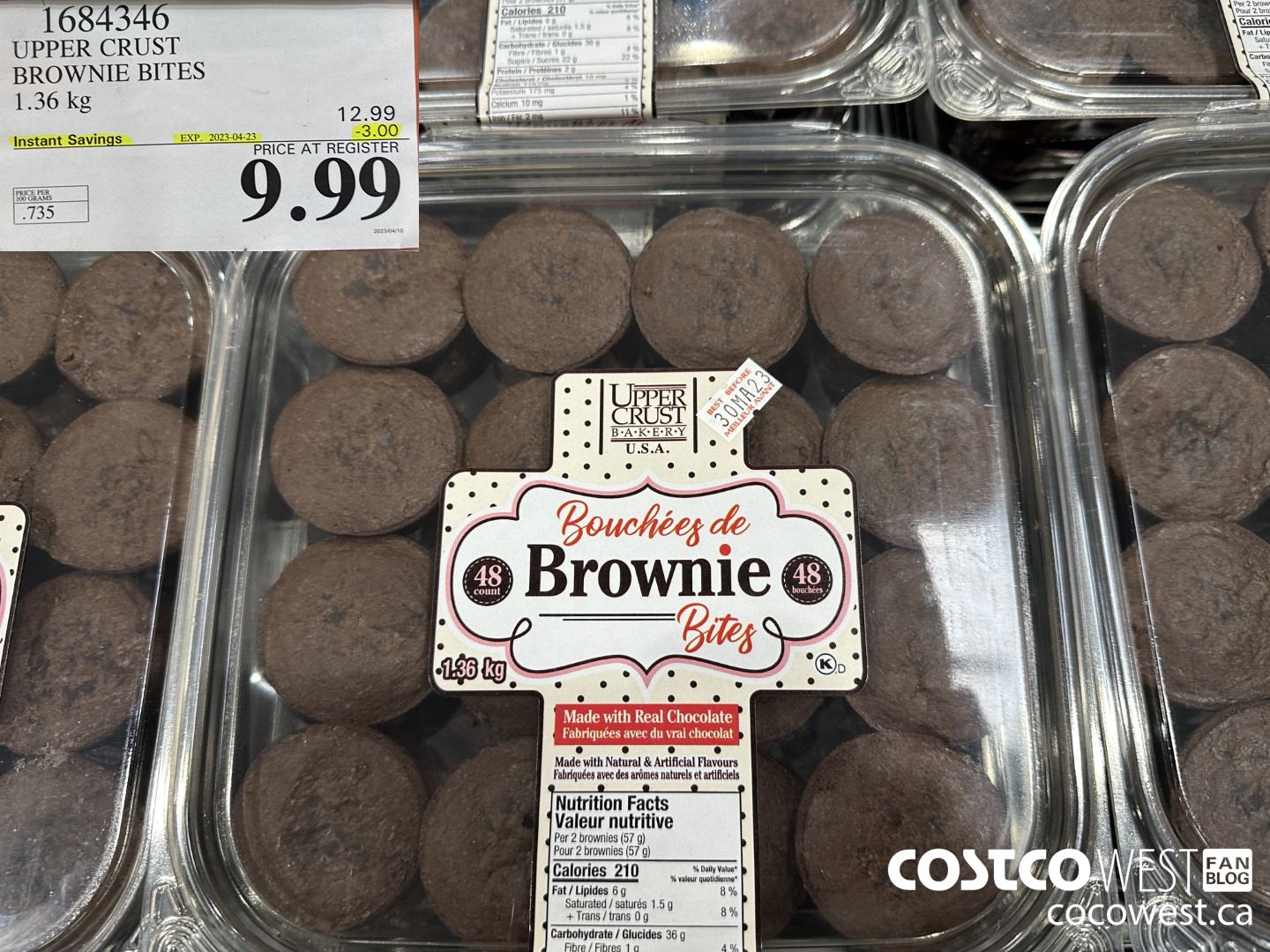 1684346 UPPER CRUST BROWNIE BITES 1.36 KG ($3.00 INSTANT SAVINGS EXPIRES ON 2023-04-23) $9.99