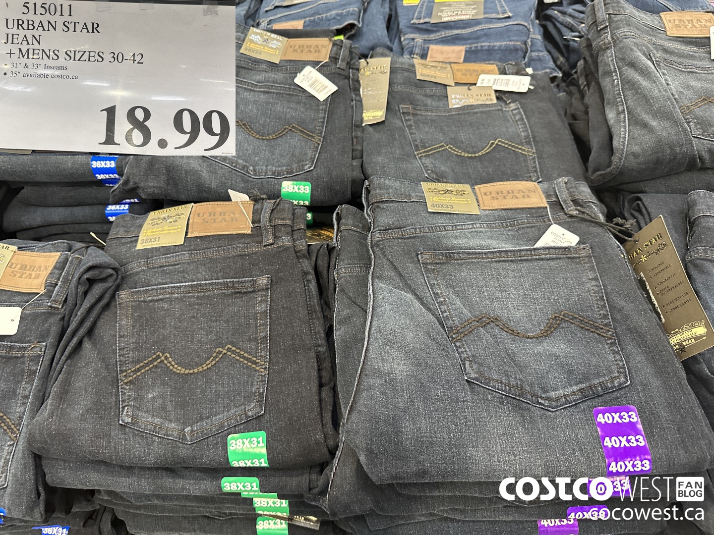 515011 URBAN STAR JEAN MENS SIZES 30-42 $18.99