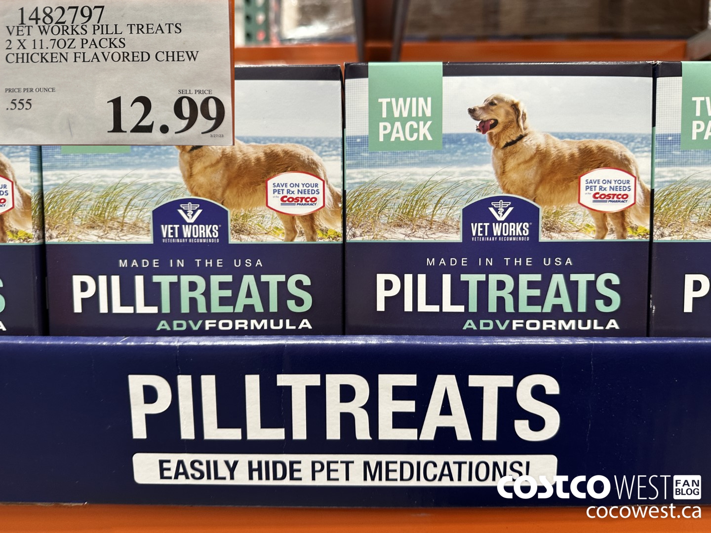 1482797 VET WORKS PILL TREATS 2 X 11.7OZ PACKS CHICKEN FLAVORED CHEW $12.99