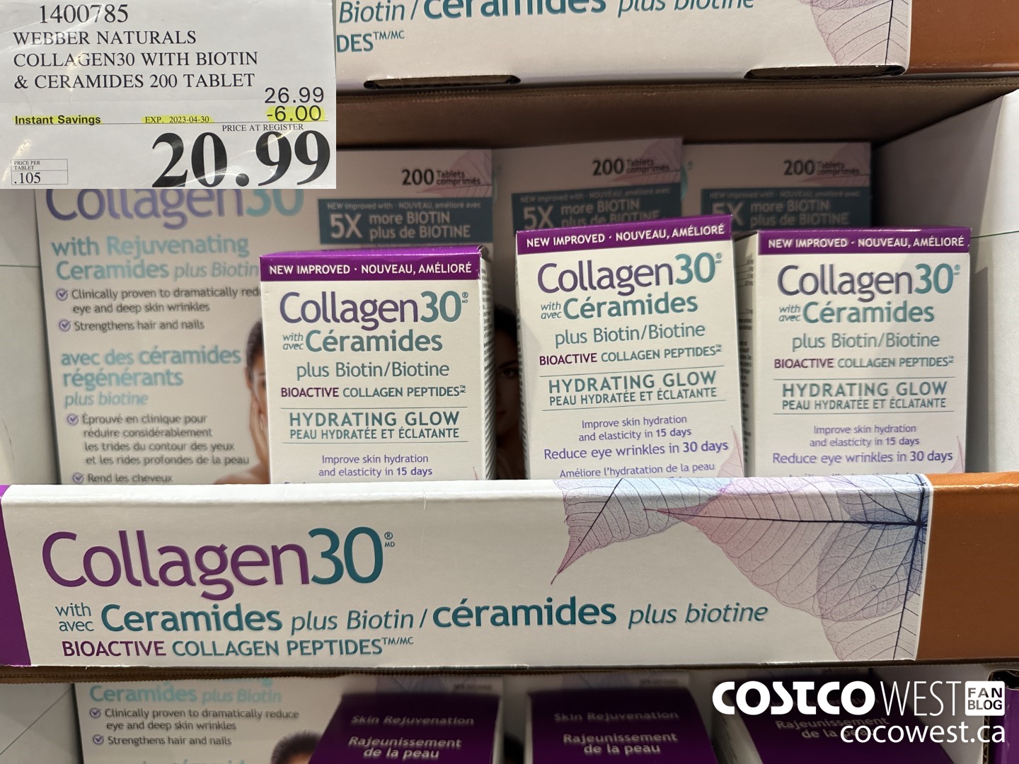 1400785 WEBBER NATURALS COLLAGEN30 WITH BIOTIN & CERAMIDES 200 TABLET ($6.00 INSTANT SAVINGS EXPIRES ON 2023-04-30) $20.99