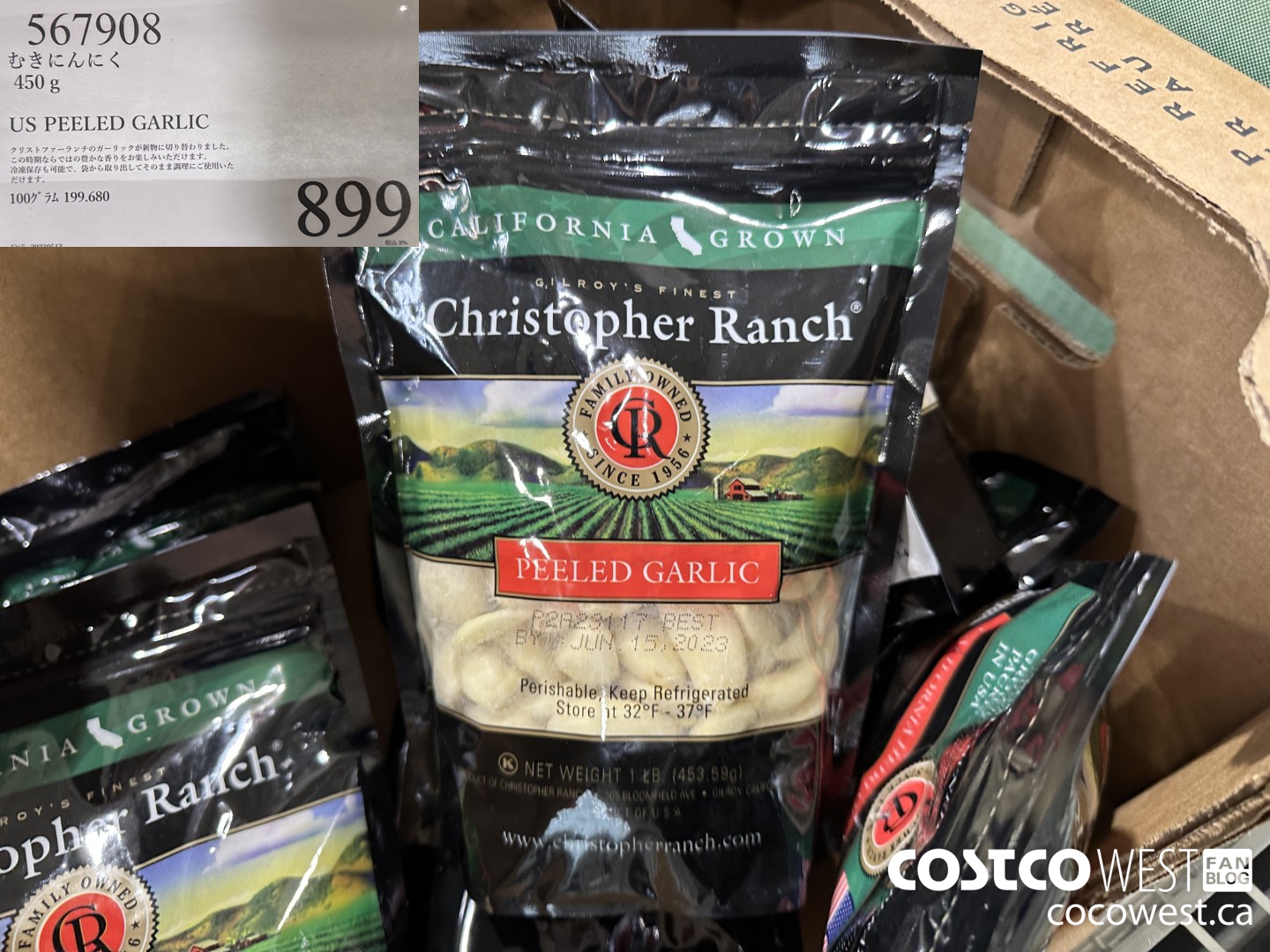 567908 450G US PEELED GARLIC $899.00