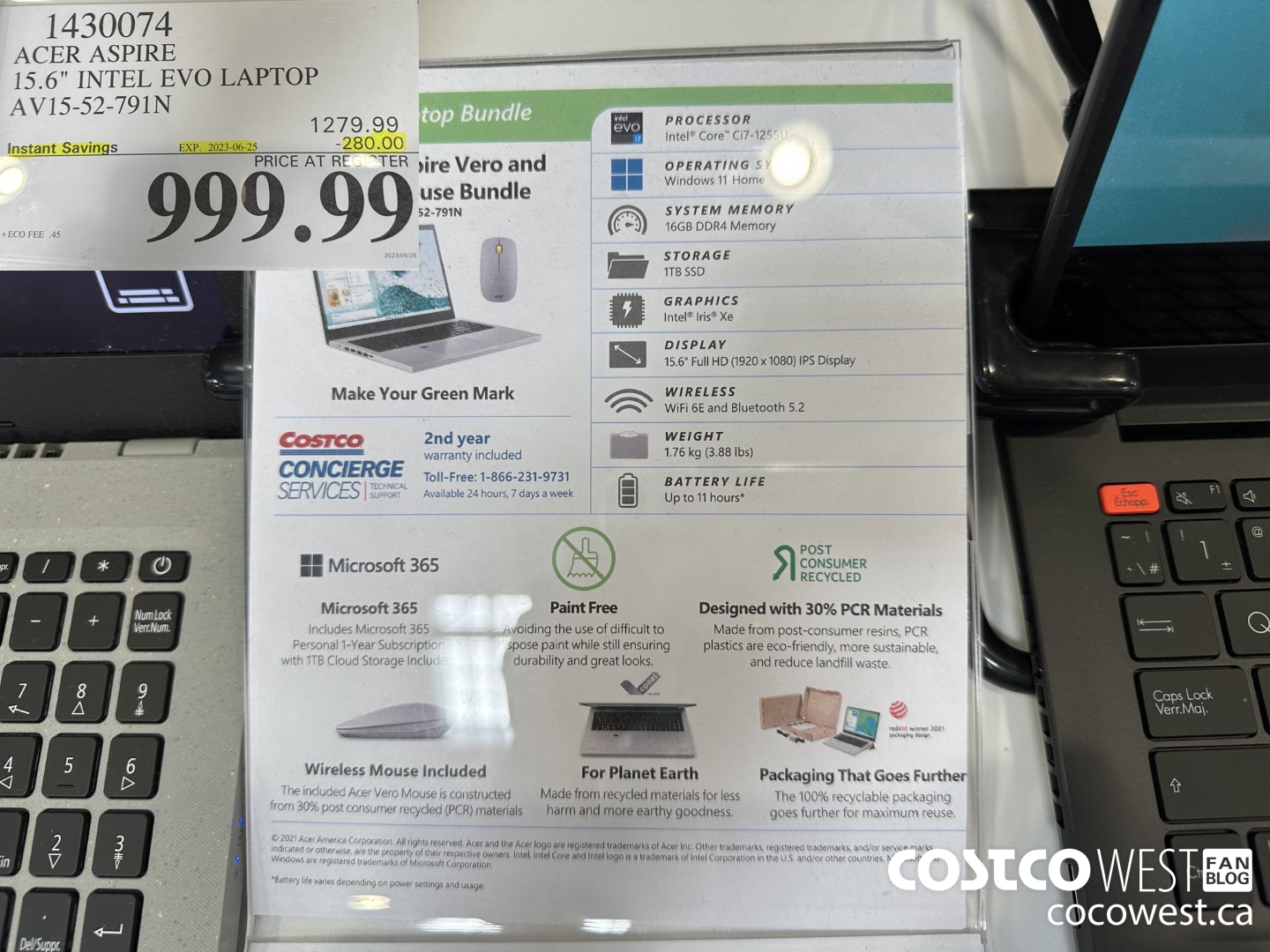 1430074 ACER ASPIRE 15.6