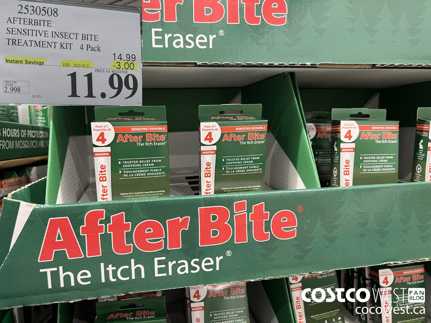 2530508 AFTERBITE SENSITIVE INSECT BITE TREATMENT KIT 4 PACK ($3.00 INSTANT SAVINGS EXPIRES ON 2023-05-21) $11.99