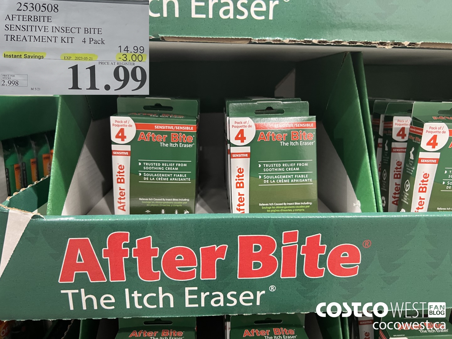 2530508 AFTERBITE SENSITIVE INSECT BITE TREATMENT KIT 4 PACK ($3.00 INSTANT SAVINGS EXPIRES ON 2023-05-21) $11.99