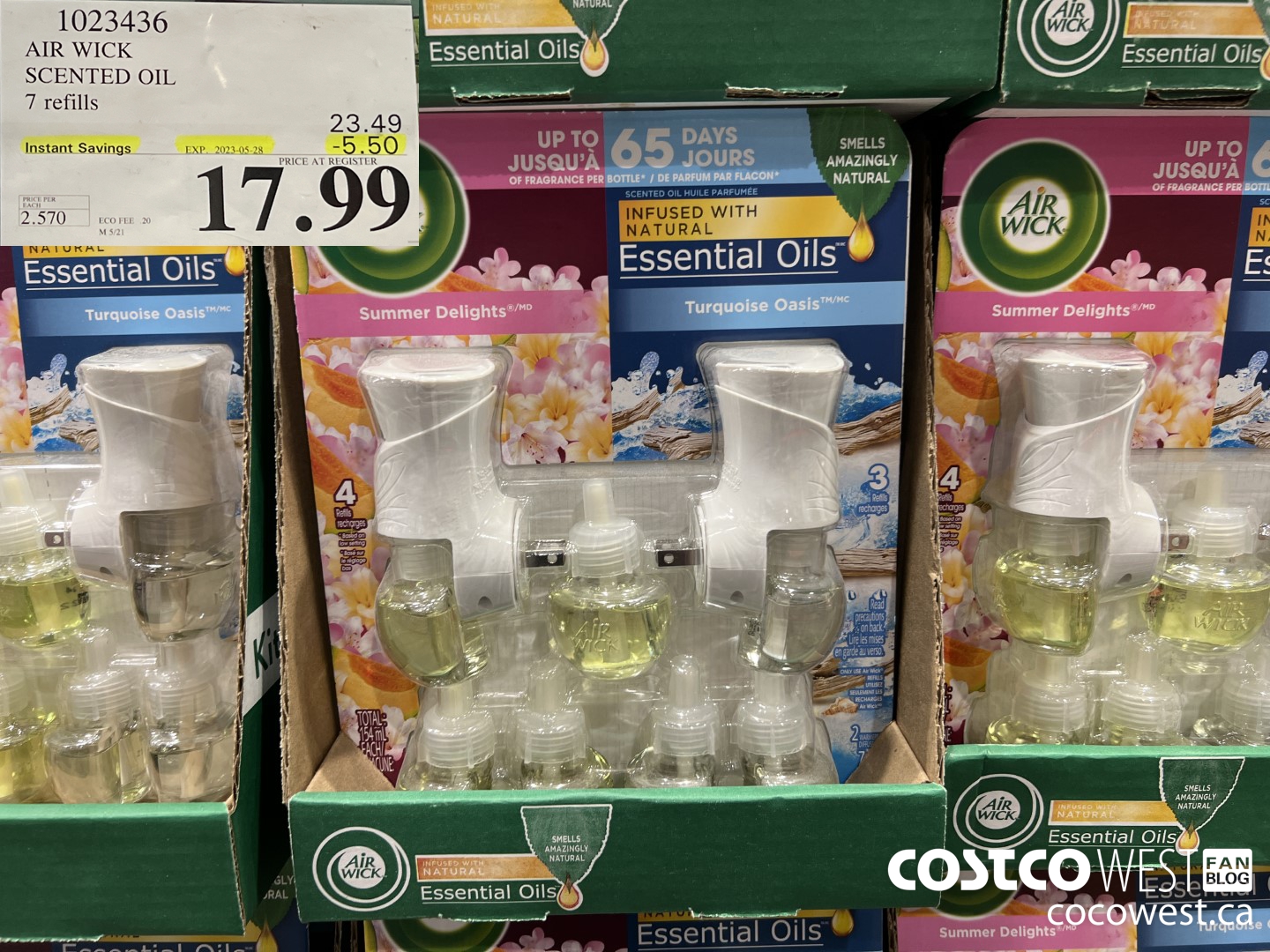 1023436 AIR WICK SCENTED OIL 7 refills ($5.50 INSTANT SAVINGS EXPIRES ON 2023-05-28) $17.99