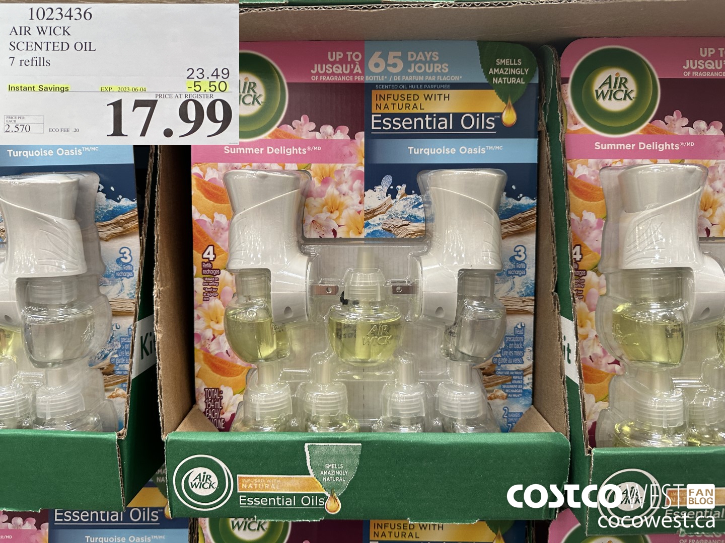 1023436 AIR WICK SCENTED OIL 7 refills ($5.50 INSTANT SAVINGS EXPIRES ON 2023-06-04) $17.99