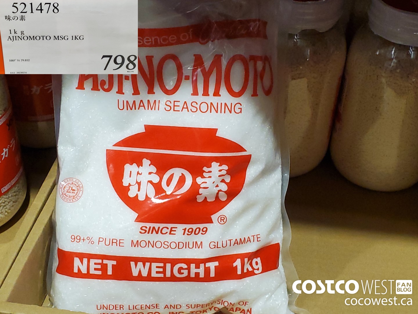 521478 AJINOMOTO MSG 1KG $798.00