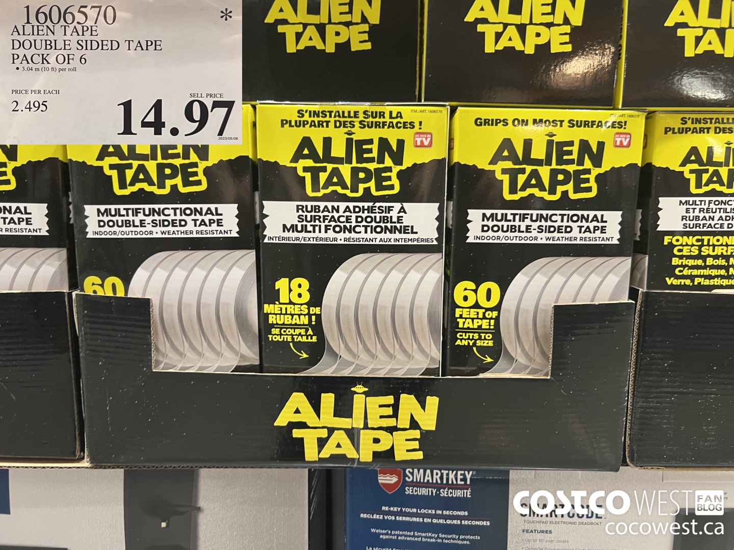 1606570 ALIEN TAPE DOUBLE SIDED TAPE PACK OF 6 $14.97