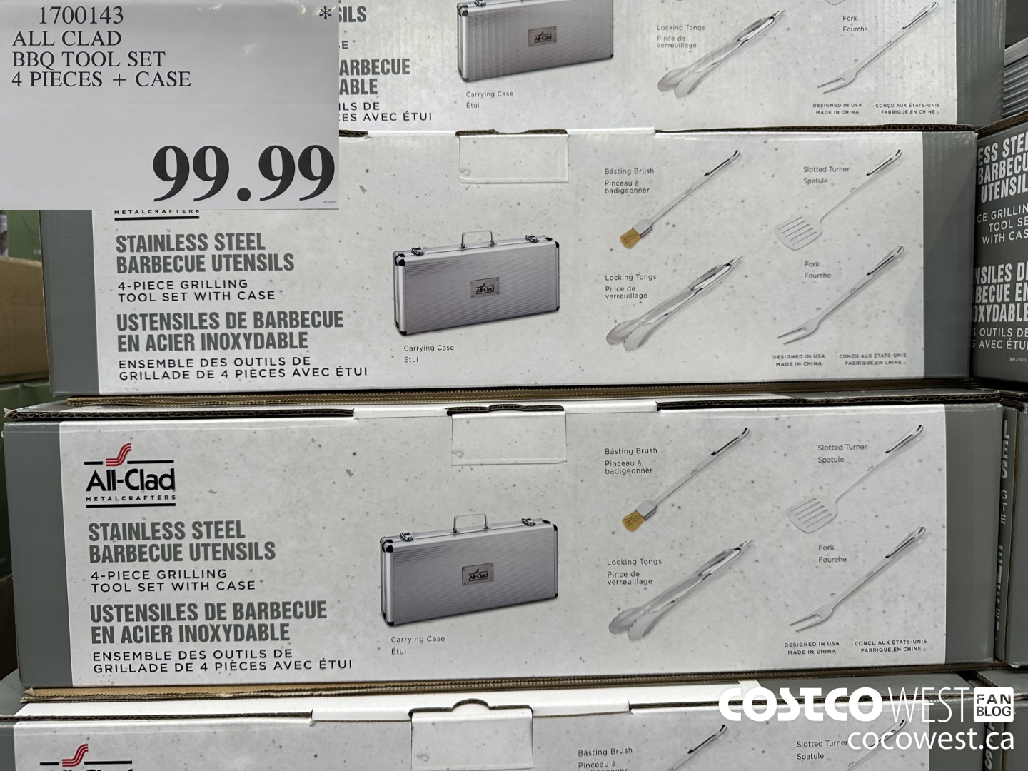 1700143 ALL CLAD BBQ TOOL SET 4 PIECES + CASE $99.99