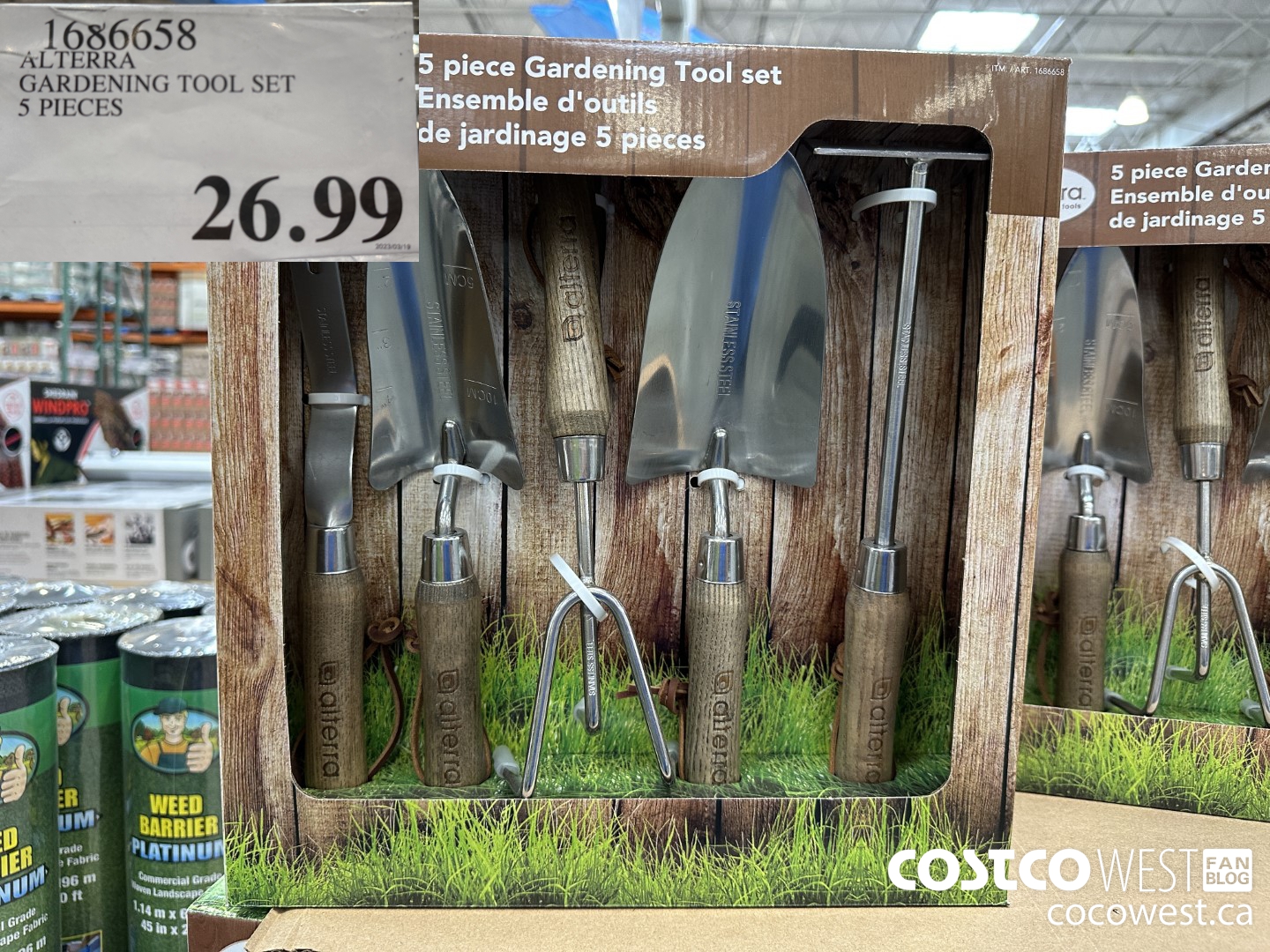 1686658 ALTERRA GARDENING TOOL SET 5 PIECES  $26.99