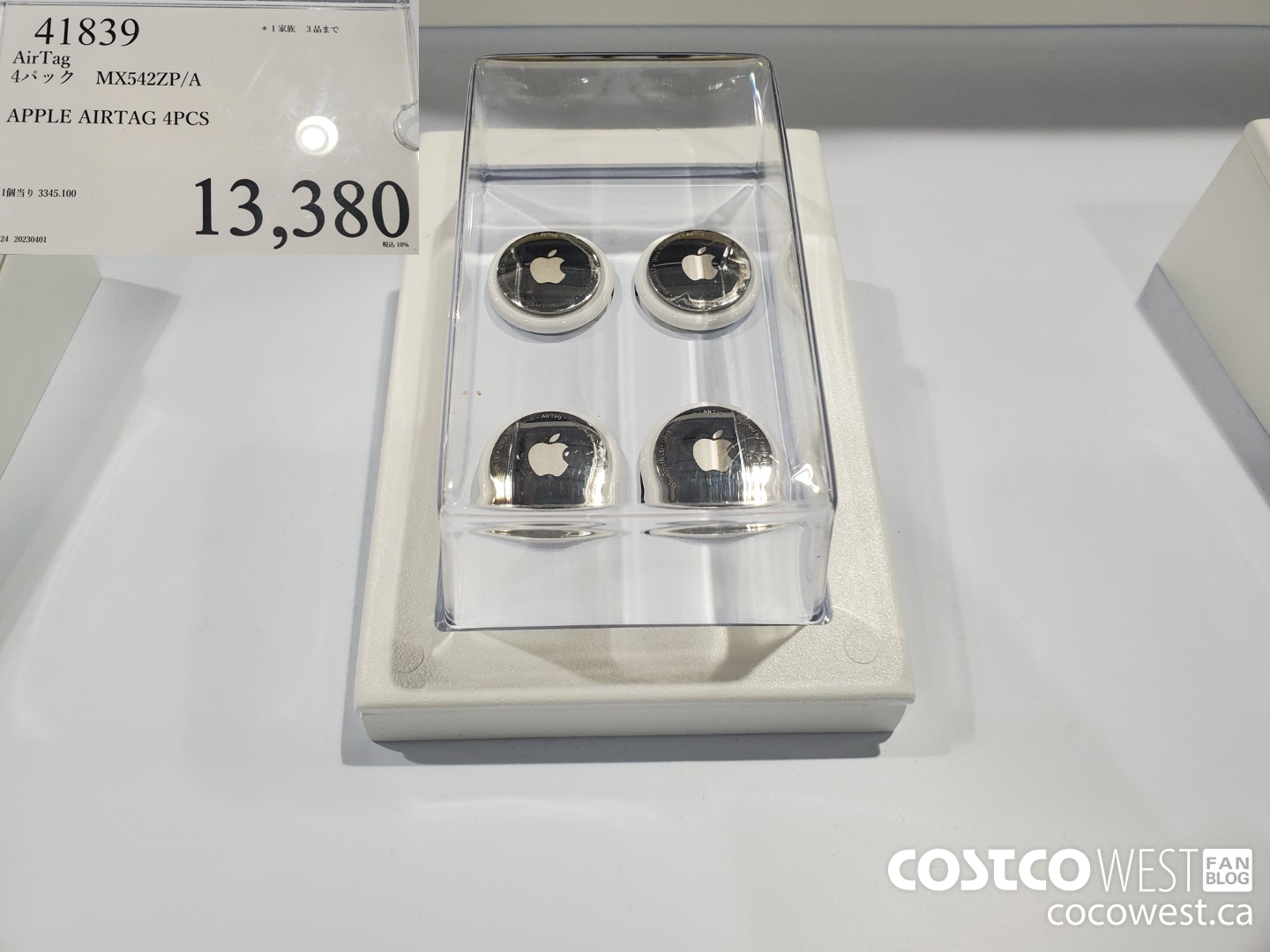 41839 APPLE AIRTAG 4PCS MX542ZP/A $13380.00