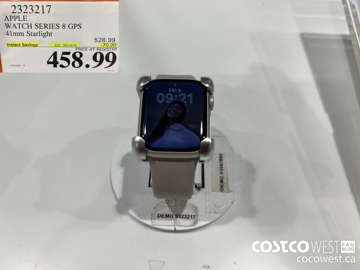 2323217 APPLE WATCH 8 41MM GPS STARLIGHT MNP63VC/A ($70.00 INSTANT SAVINGS EXPIRES ON 2023-05-28) $458.99