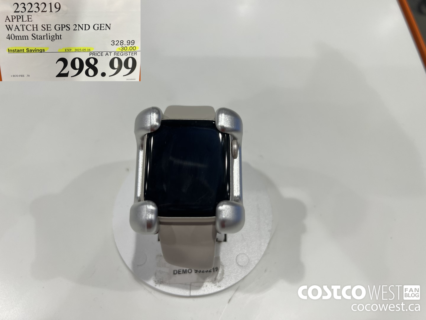2323219 APPLE WATCH SE 40MM GPW STARLIGHT MNJP3VC/A ($30.00 INSTANT SAVINGS EXPIRES ON 2023-05-16) $298.99
